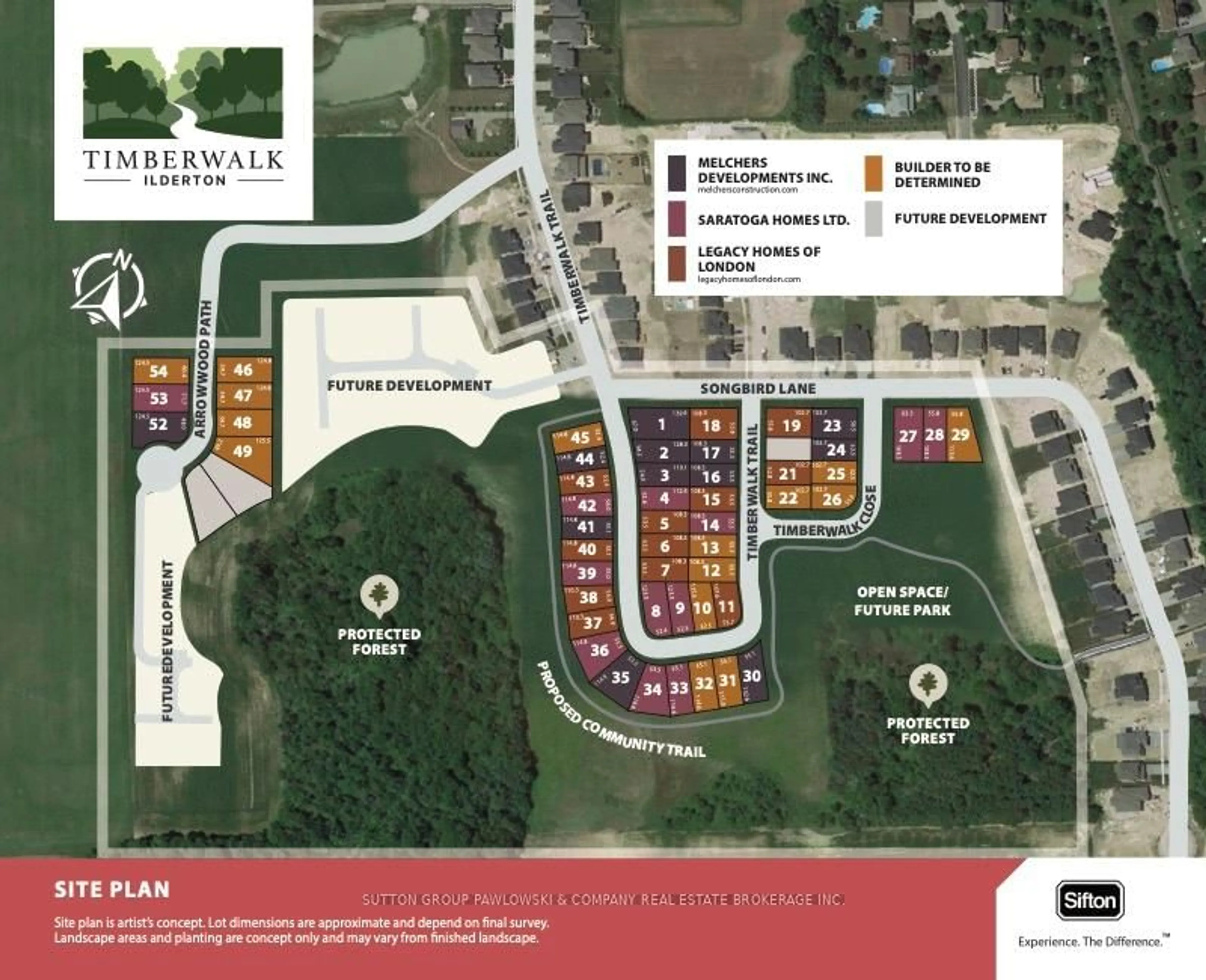 Picture of a map for 1 TIMBERWALK Clse #LOT #23, Middlesex Centre Ontario N0M 2A0