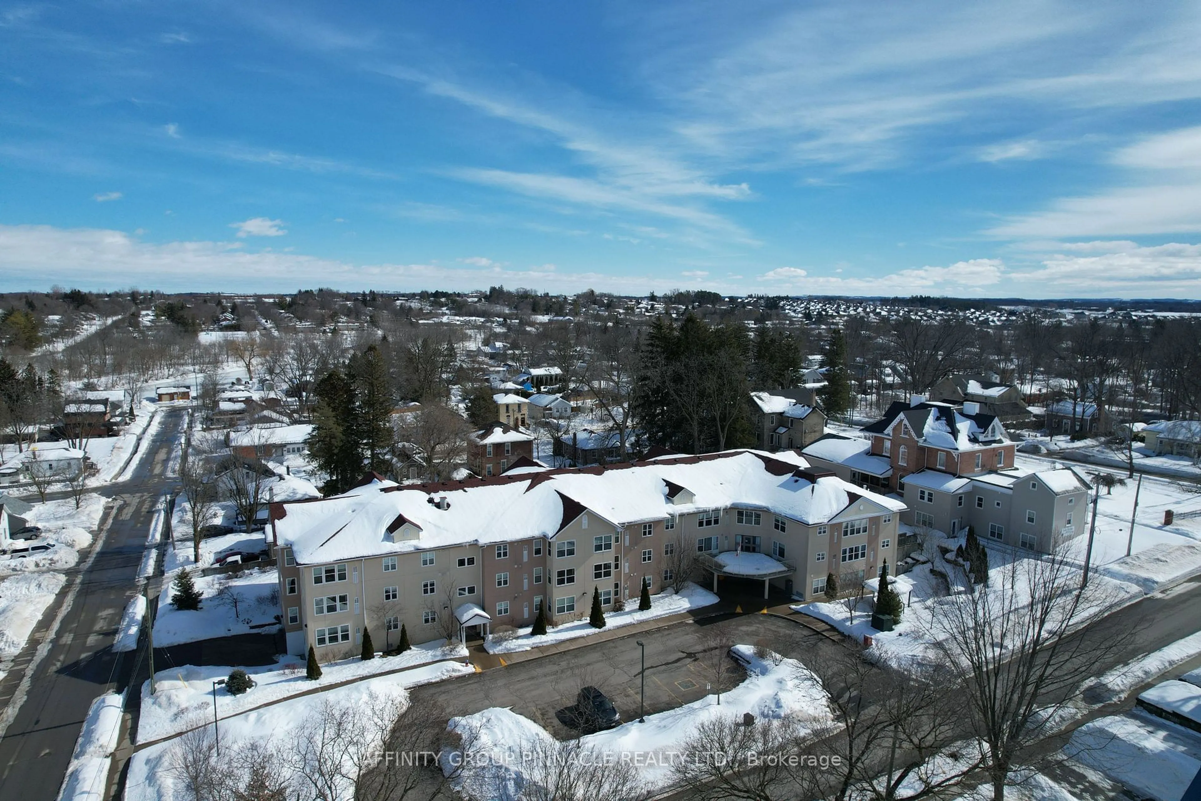 A pic from outside/outdoor area/front of a property/back of a property/a pic from drone, city buildings view from balcony for 8 Huron St #211, Kawartha Lakes Ontario K9V 6K8