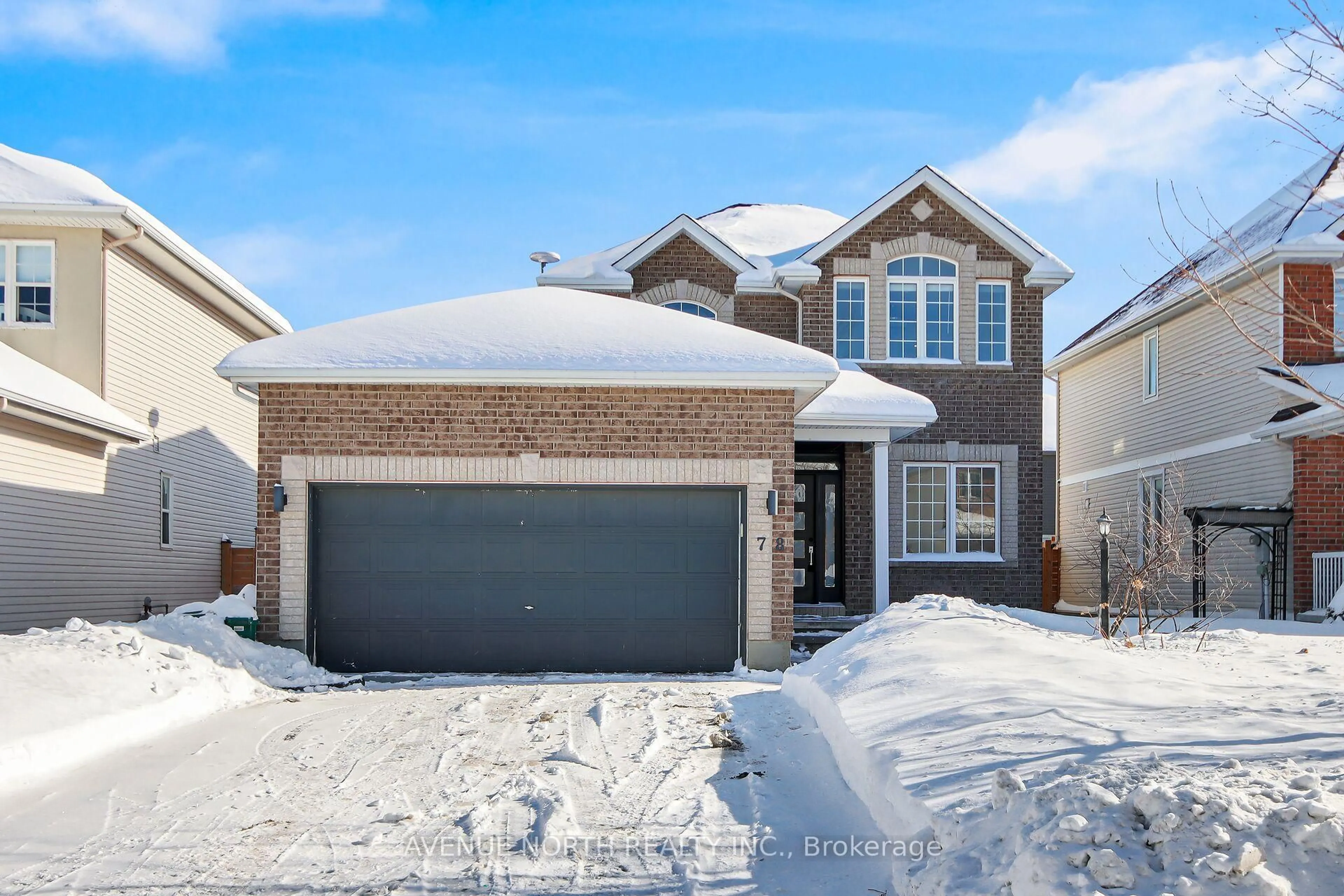 Home with brick exterior material, street for 78 Friendly Cres, Stittsville Ontario K2S 2B5