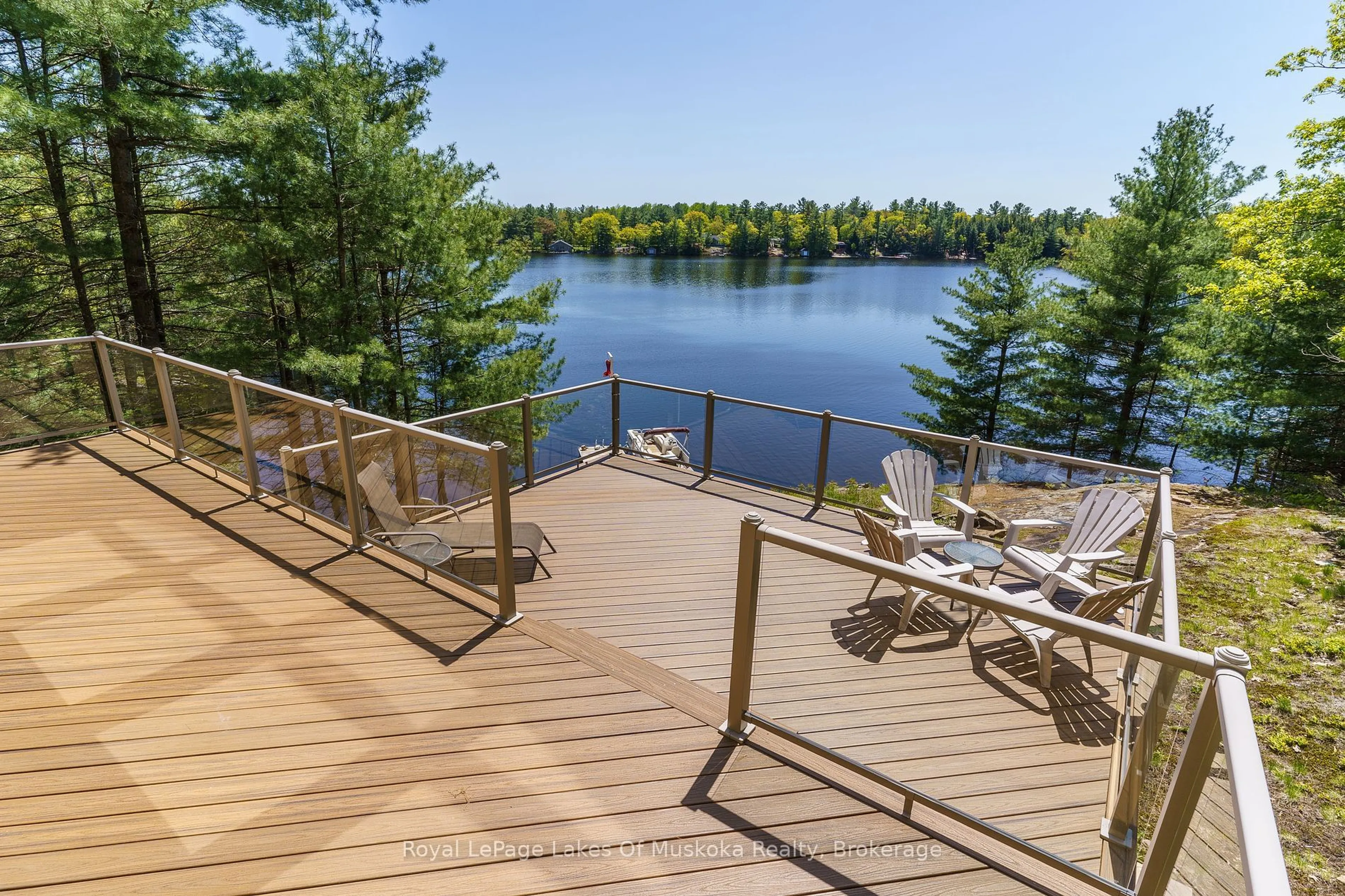 Patio, water/lake/river/ocean view for 22 Mile Island, Gravenhurst Ontario P0E 1G0