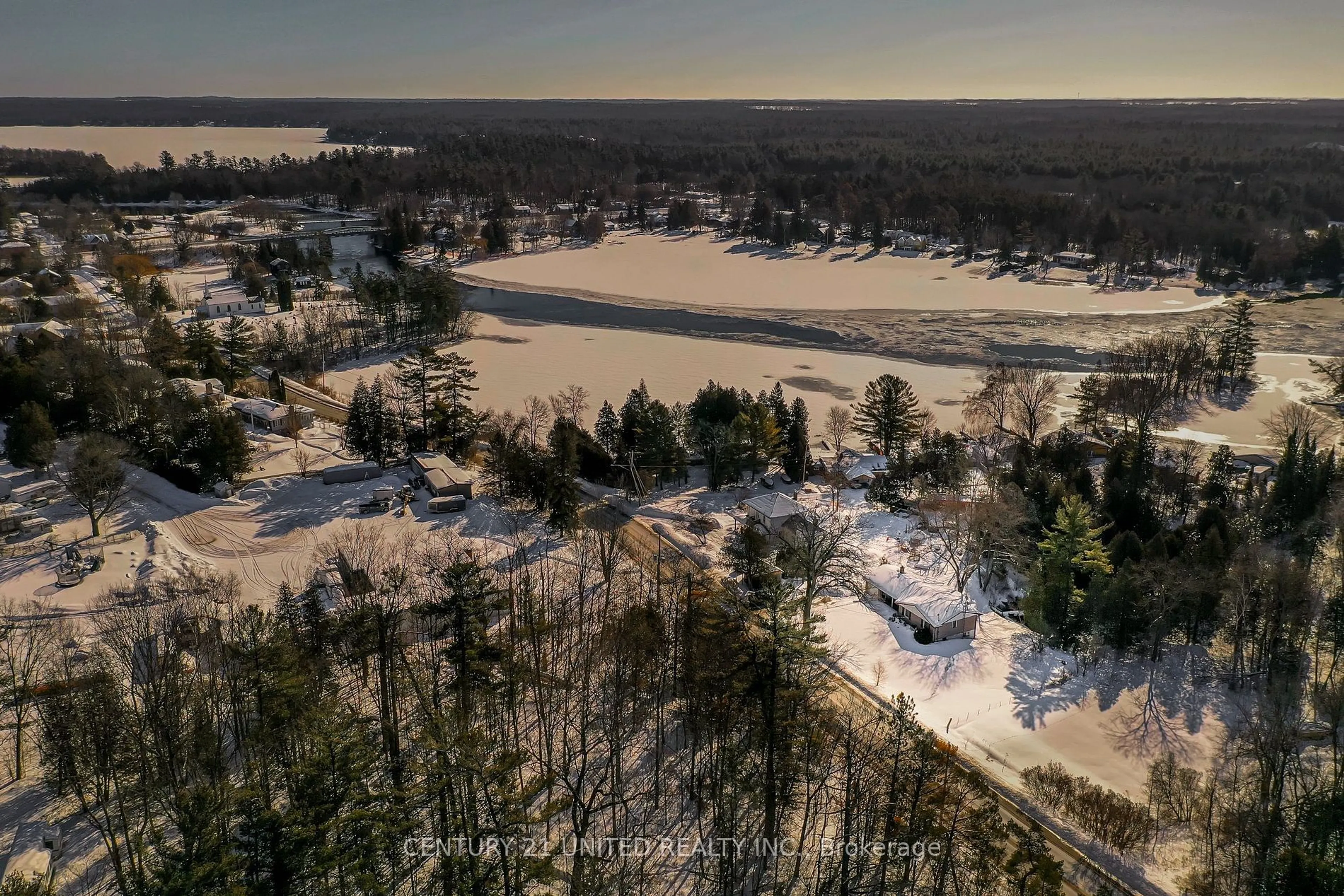 A pic from outside/outdoor area/front of a property/back of a property/a pic from drone, water/lake/river/ocean view for 2069 Young's Point Rd, Selwyn Ontario K0L 2H0