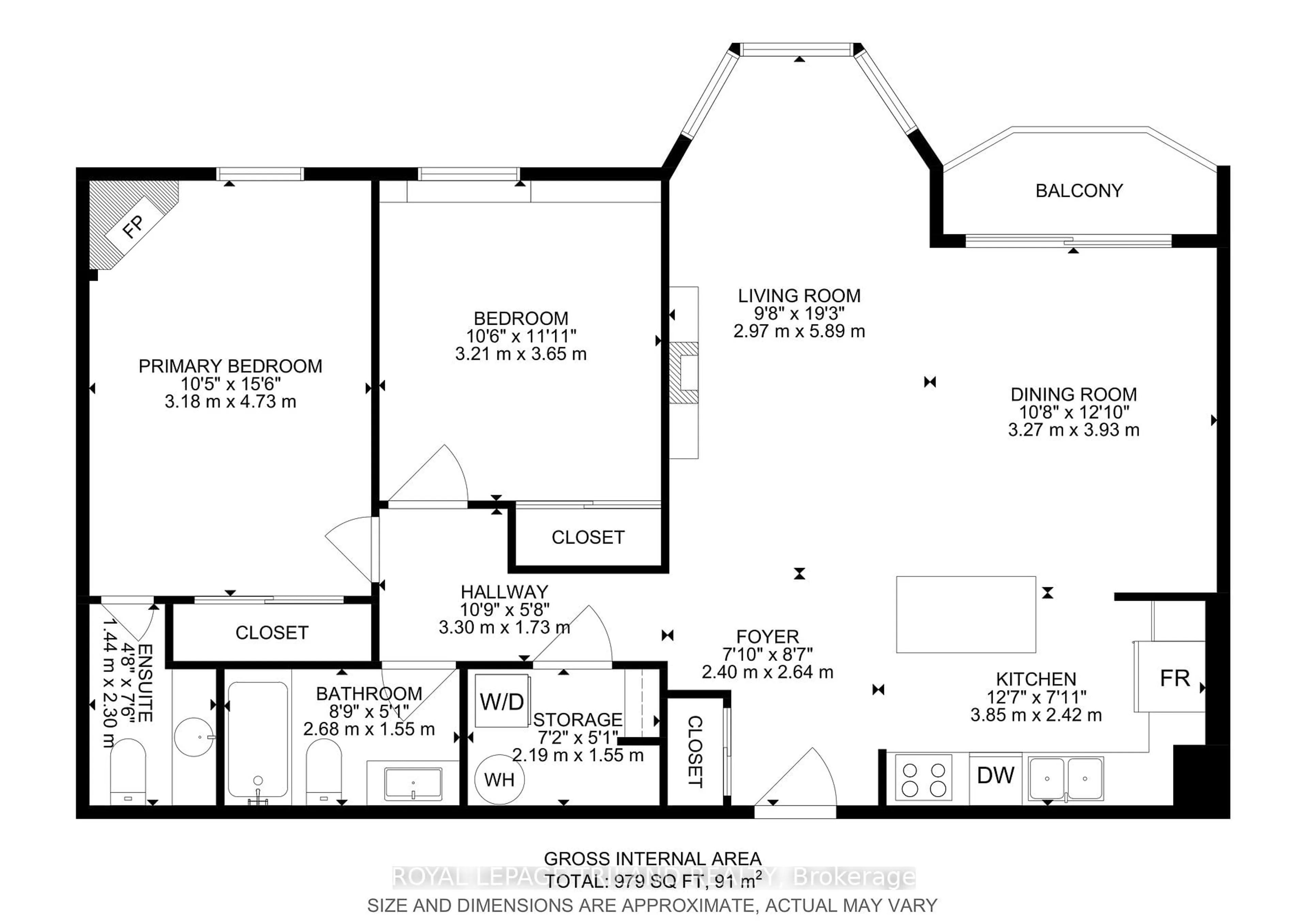 Floor plan for 600 Talbot St #612, London Ontario N6A 5L9