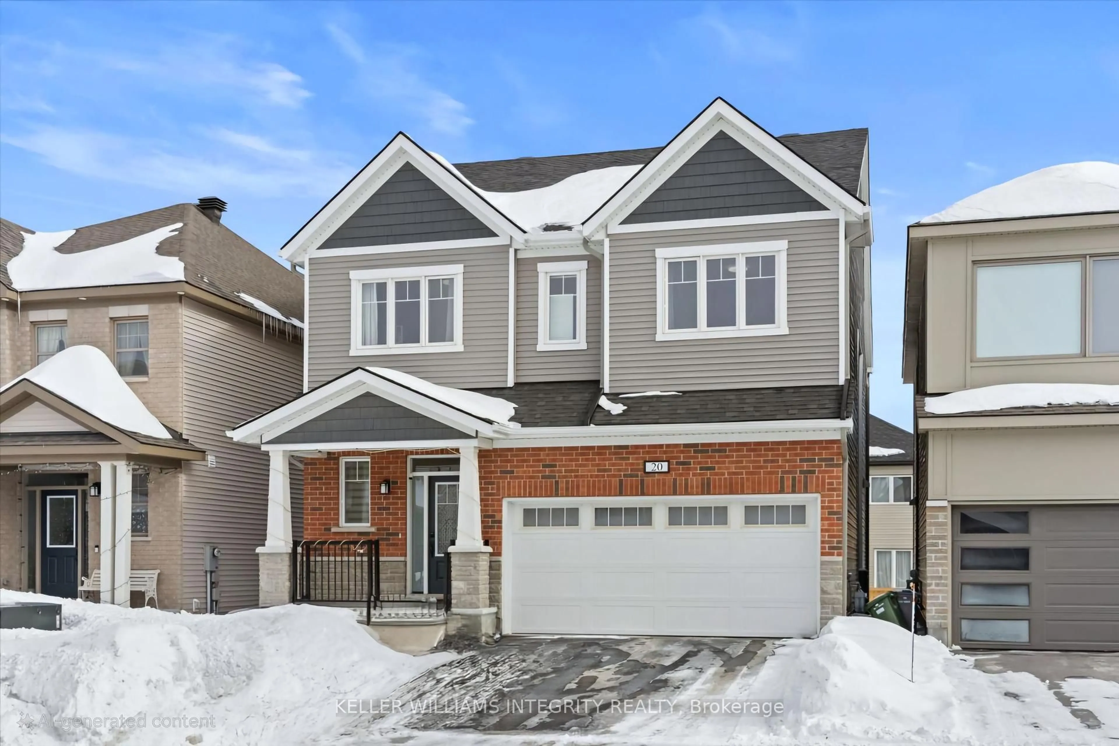 Home with brick exterior material, street for 20 Racemose St, Barrhaven Ontario K2J 6Z8