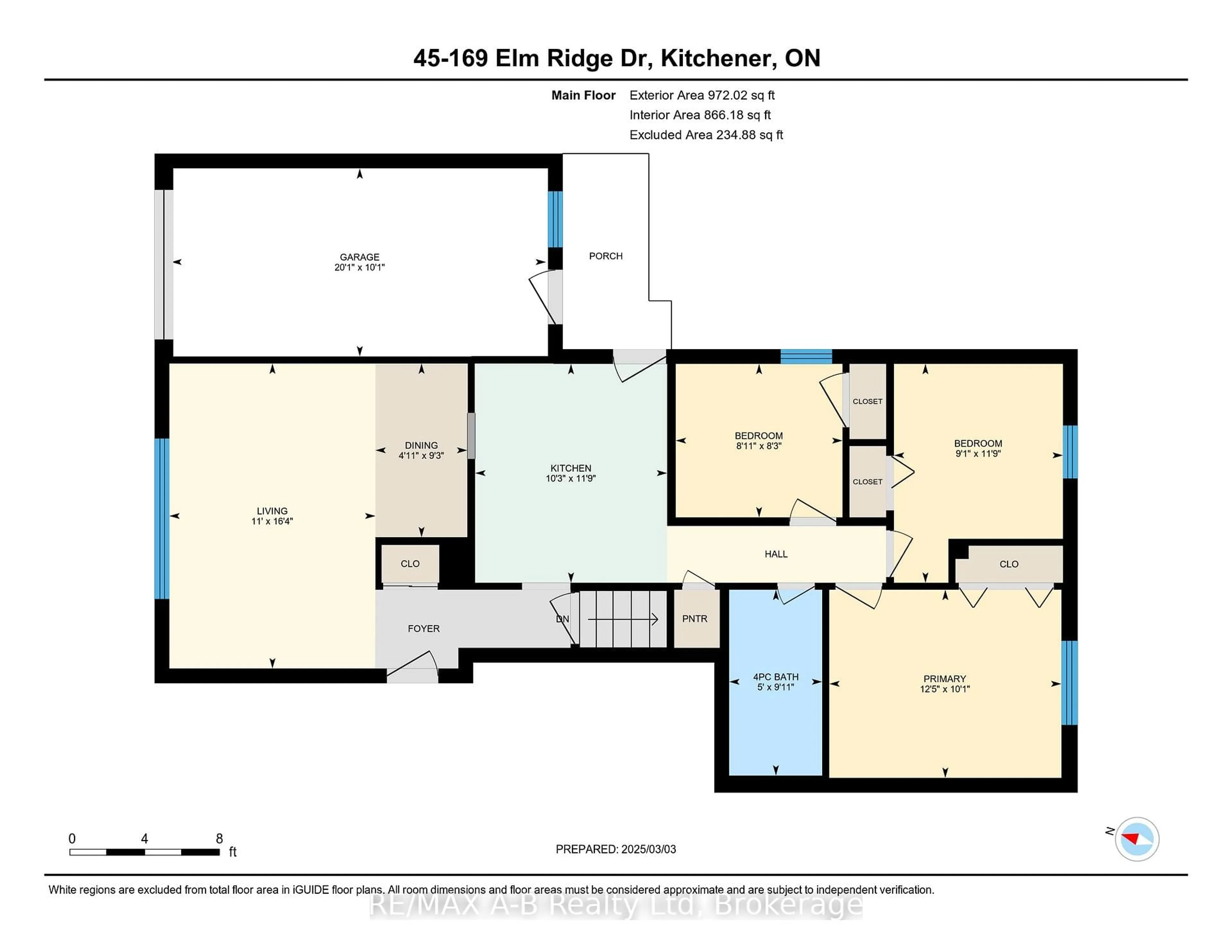 Floor plan for 169 Elm Ridge Dr, Kitchener Ontario N2N 1L7