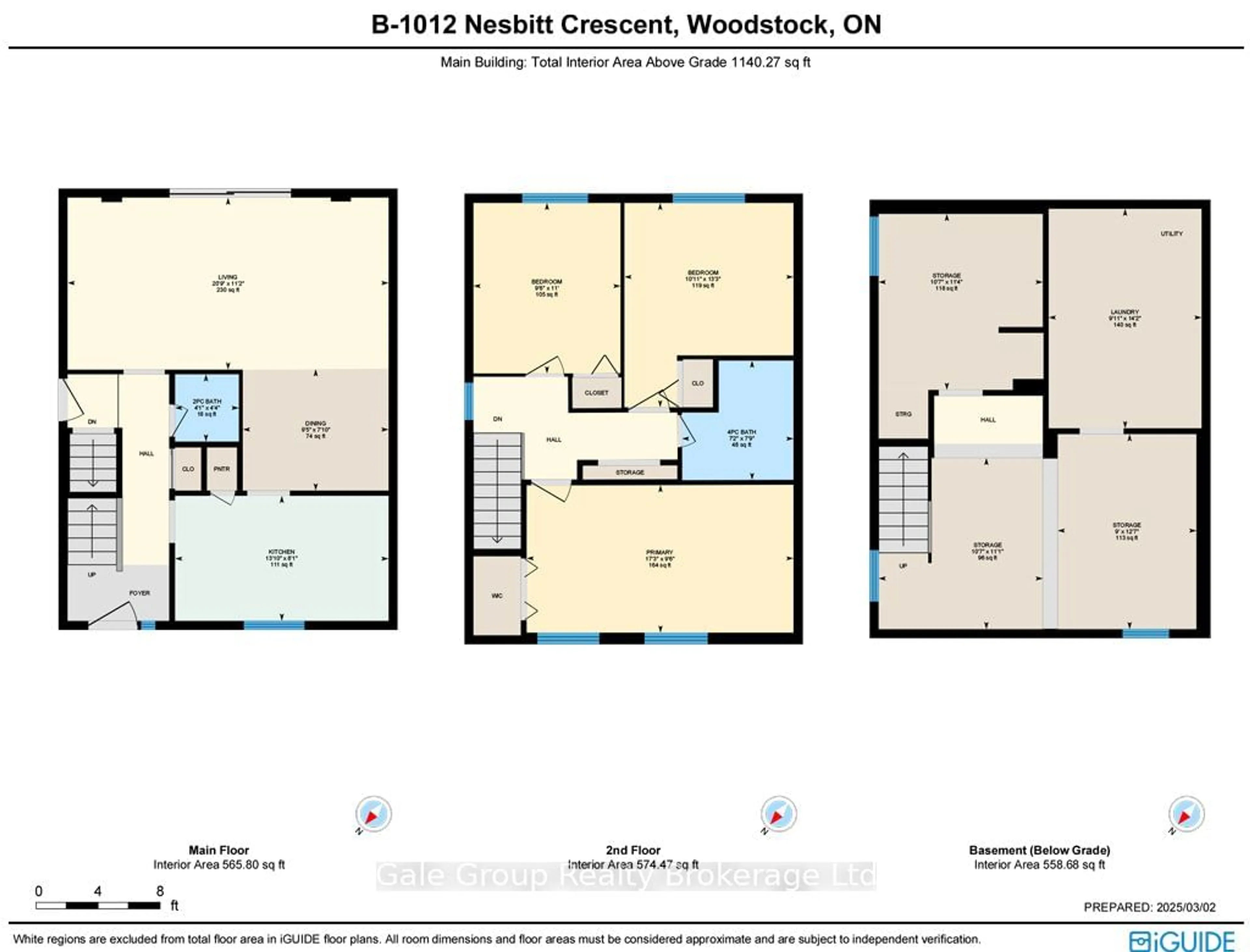 Floor plan for 1012 B Nesbitt Cres, Woodstock Ontario N4S 7P1
