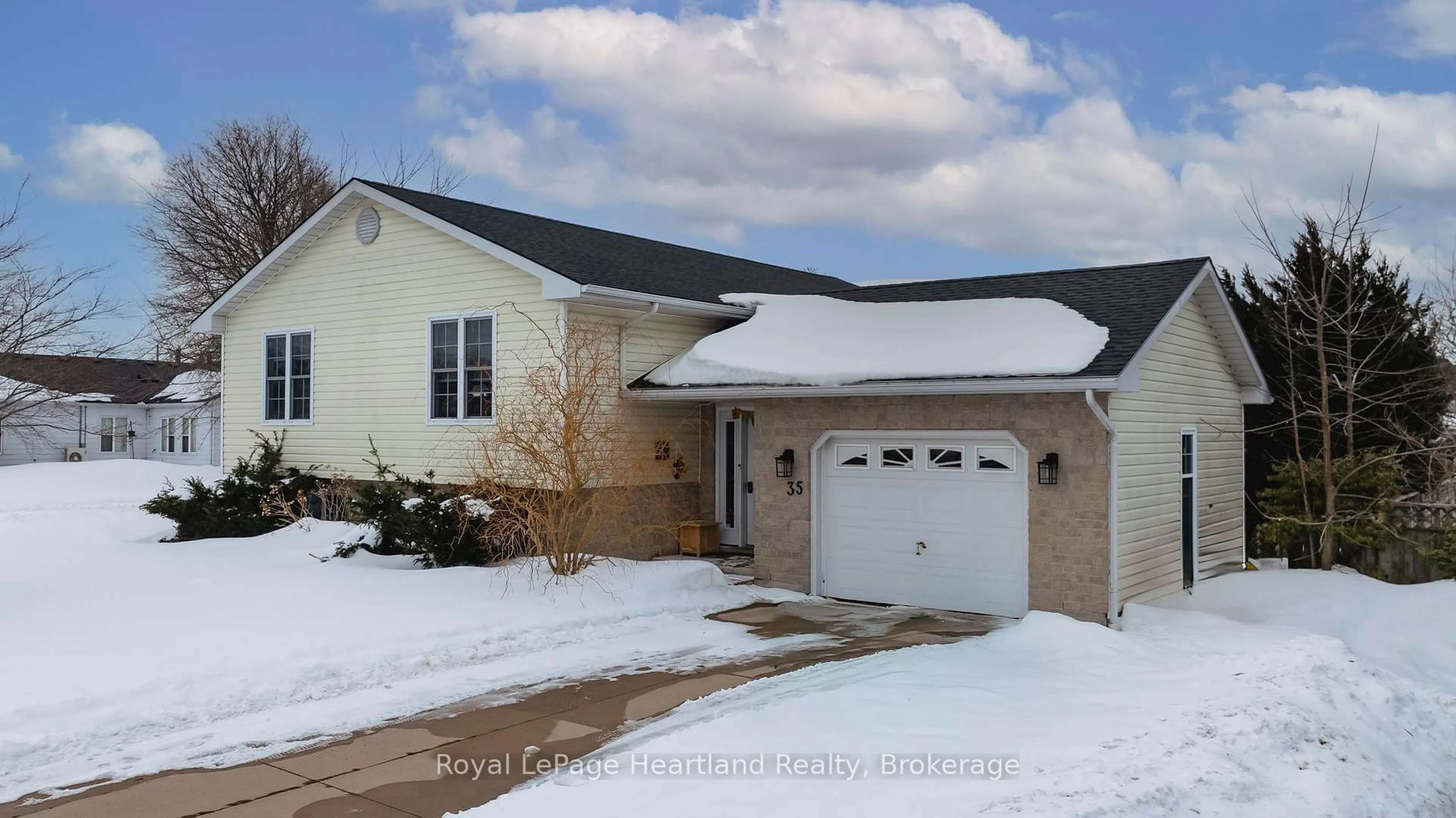 Home with vinyl exterior material, street for 35 Bennett St, Goderich Ontario N7A 1X5