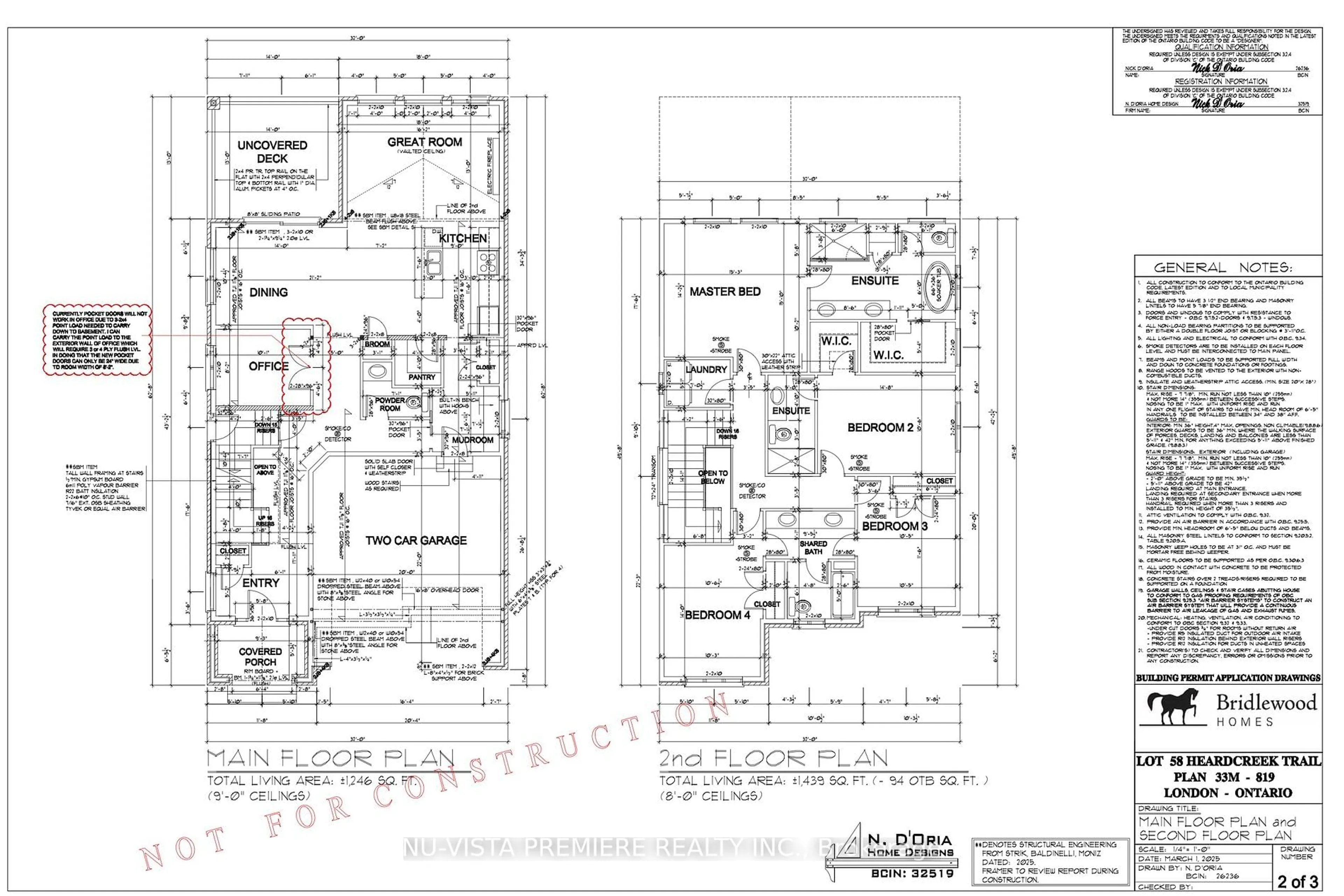 Floor plan for 2693 HEARDCREEK Tr, London North Ontario N6G 0Z8