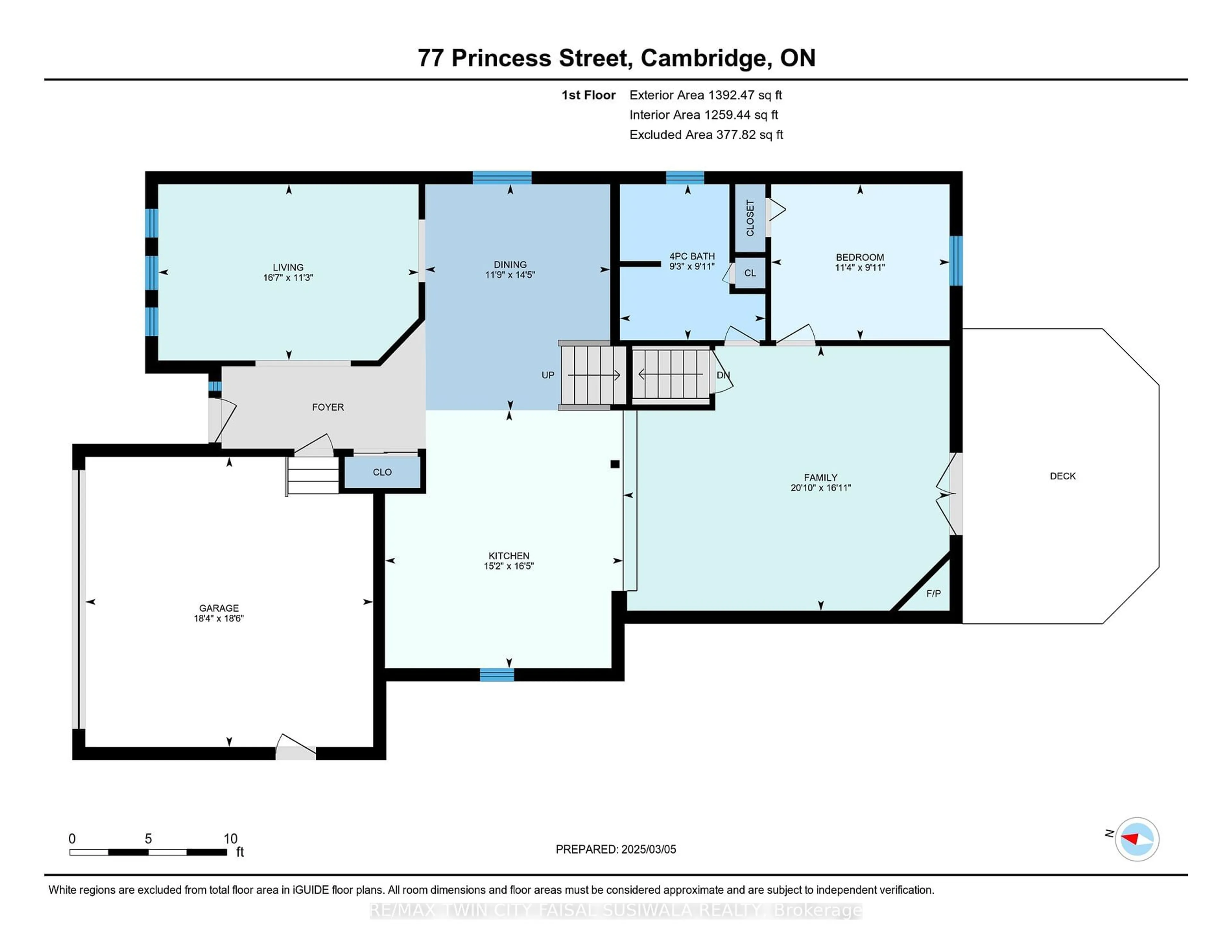 Floor plan for 77 Princess St, Cambridge Ontario N1S 4Y6