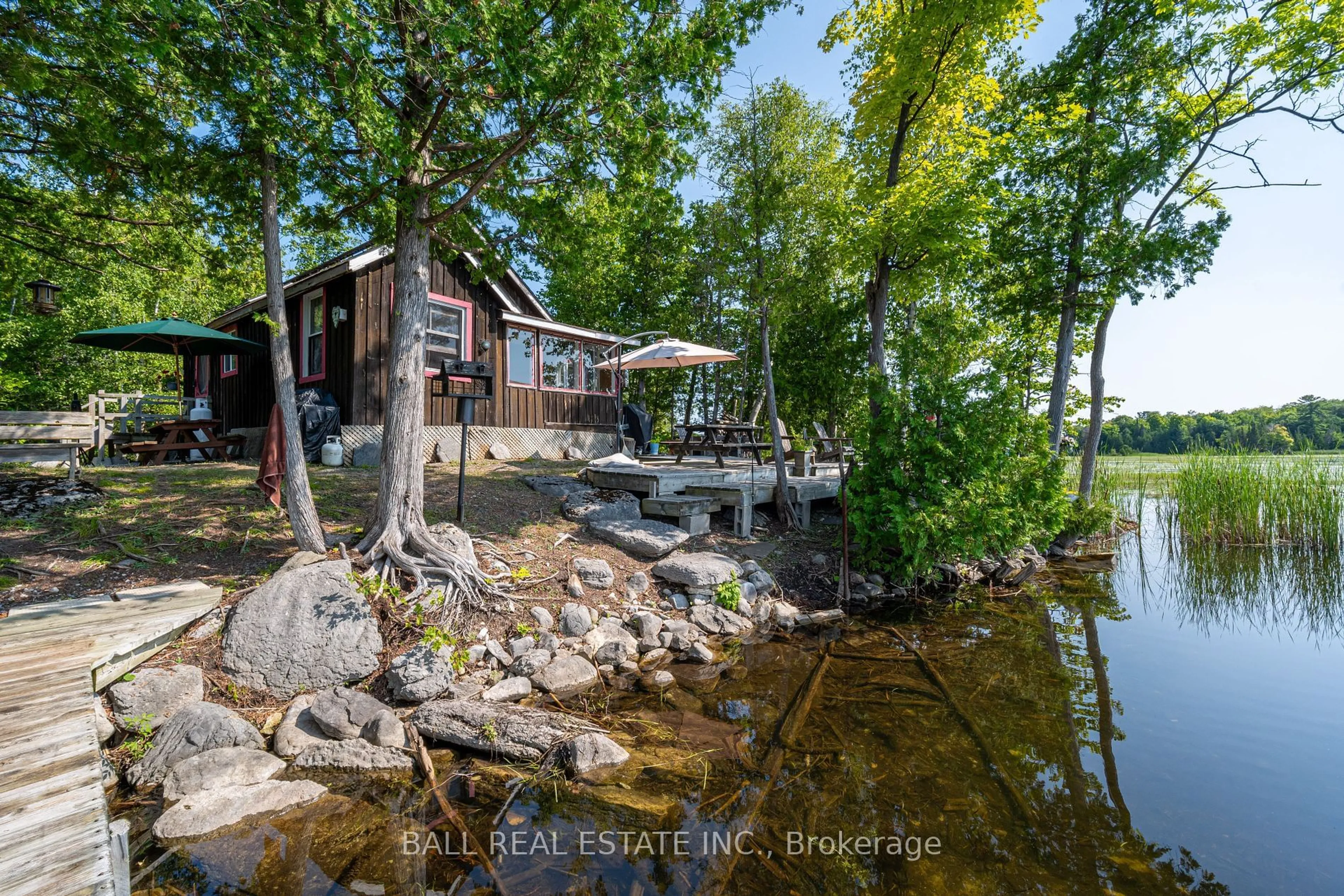 A pic from outside/outdoor area/front of a property/back of a property/a pic from drone, water/lake/river/ocean view for 116B Mukwa Bay Estates Rd, Curve Lake First Nation 35 Ontario K0L 1J0