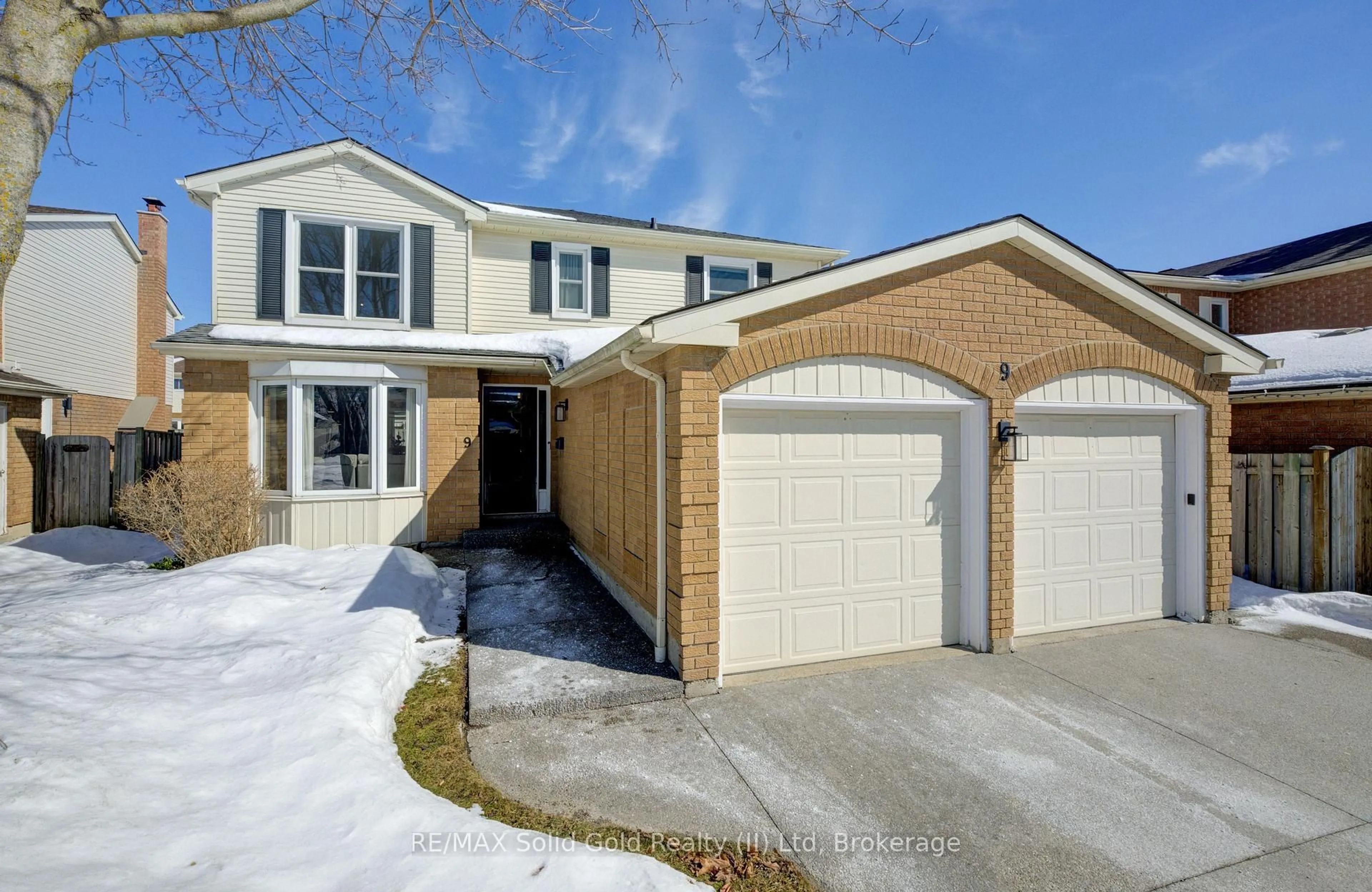 Home with brick exterior material, street for 9 Old Maple Lane, Kitchener Ontario N2N 2K3