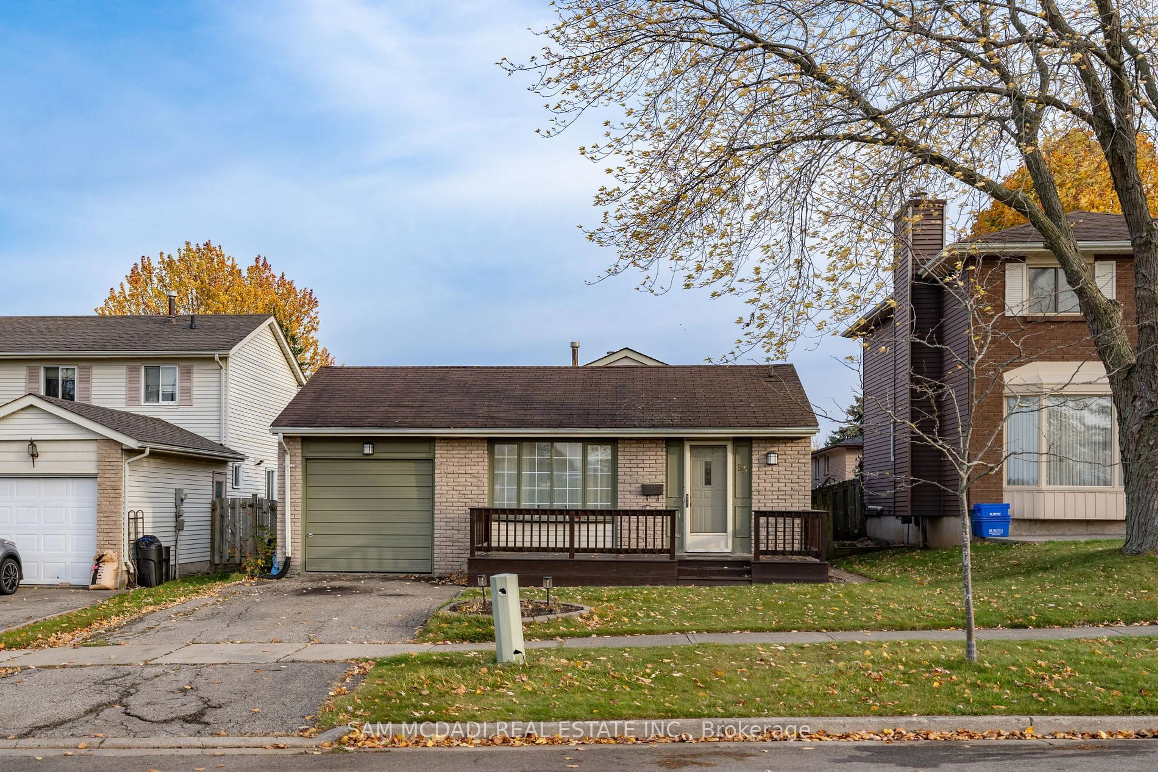 Home with vinyl exterior material, street for 35 Parkland Cres, Kitchener Ontario N2N 1R5