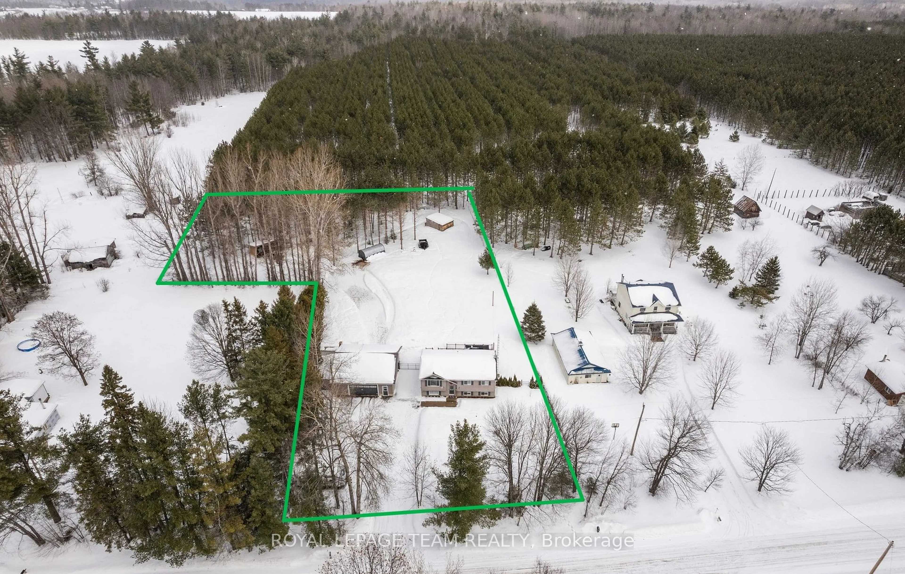 A pic from outside/outdoor area/front of a property/back of a property/a pic from drone, forest/trees view for 2304 Eady Rd, Horton Ontario K7V 3Z8