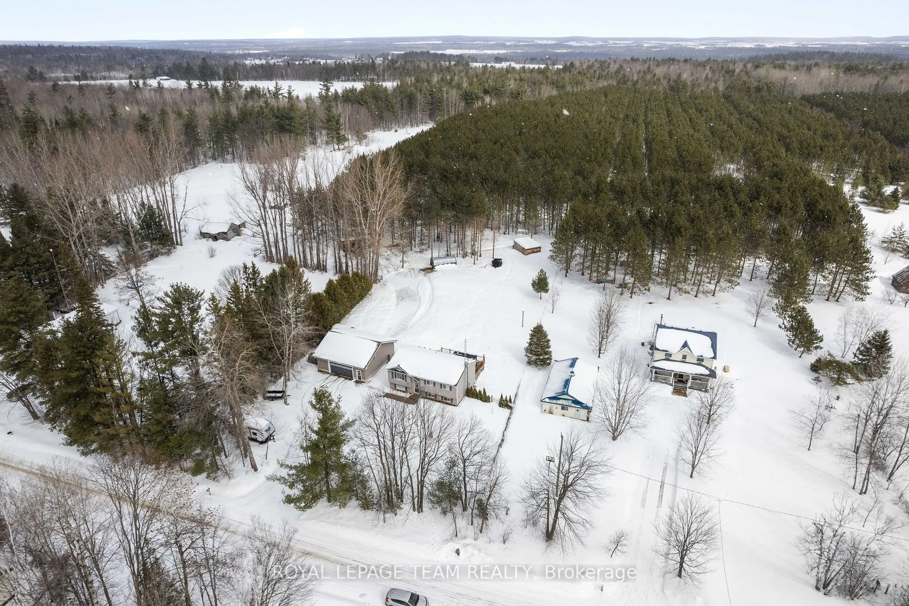 A pic from outside/outdoor area/front of a property/back of a property/a pic from drone, forest/trees view for 2304 Eady Rd, Horton Ontario K7V 3Z8