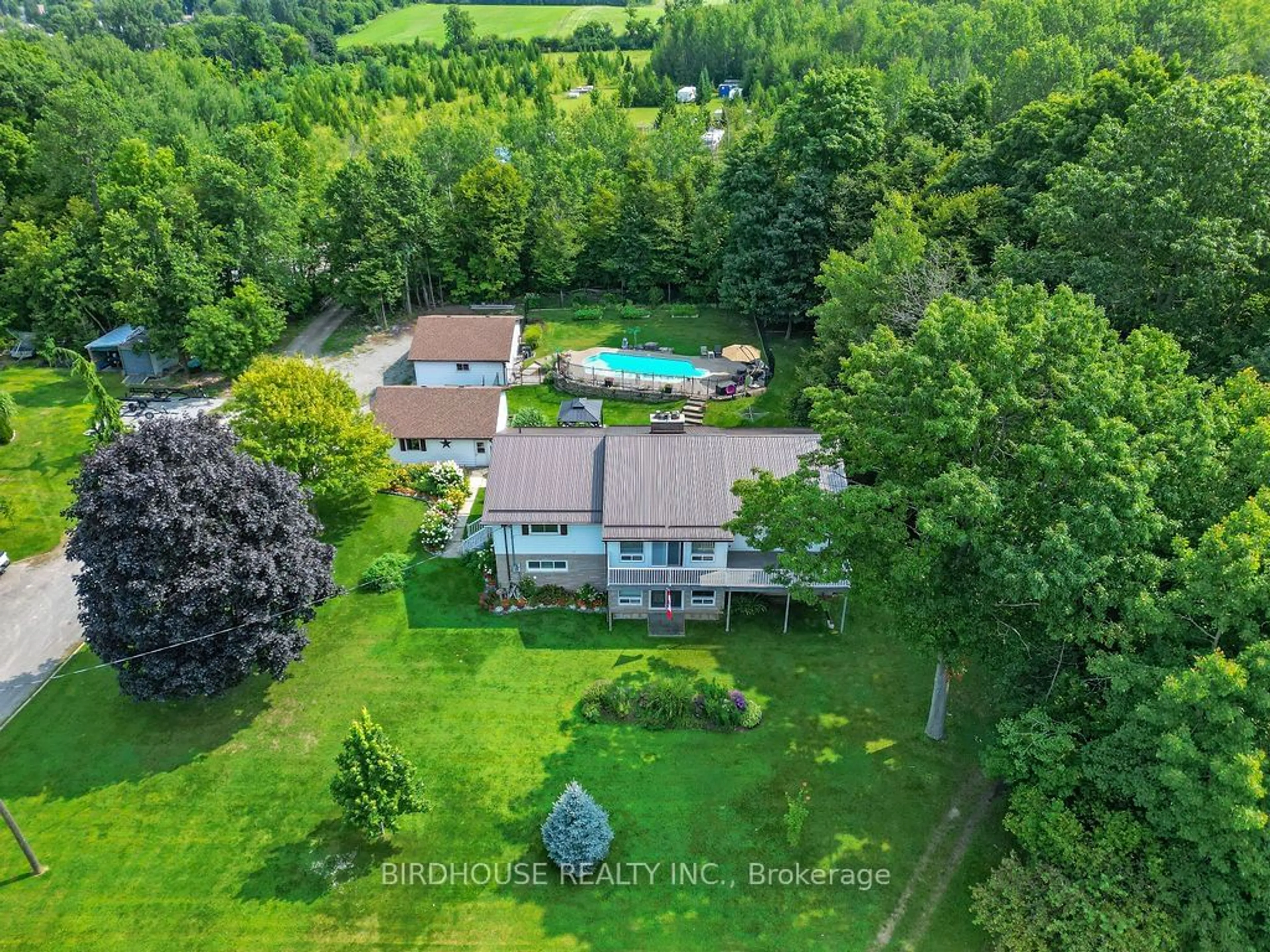 A pic from outside/outdoor area/front of a property/back of a property/a pic from drone, water/lake/river/ocean view for 244 Gil-Mar Rd, Kawartha Lakes Ontario K0M 1L0