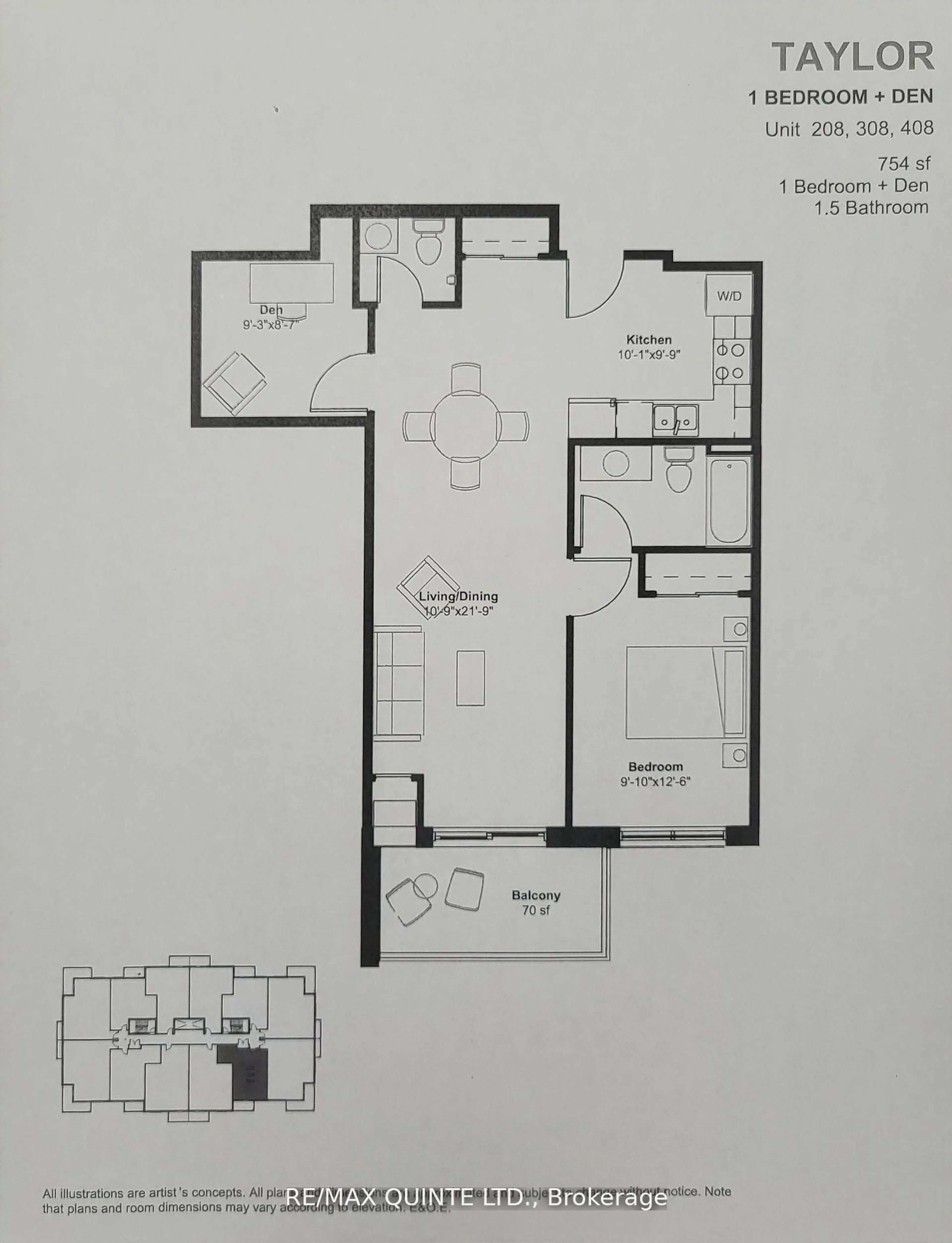 Floor plan for 12 Clara Dr #308, Prince Edward County Ontario K0K 2T0