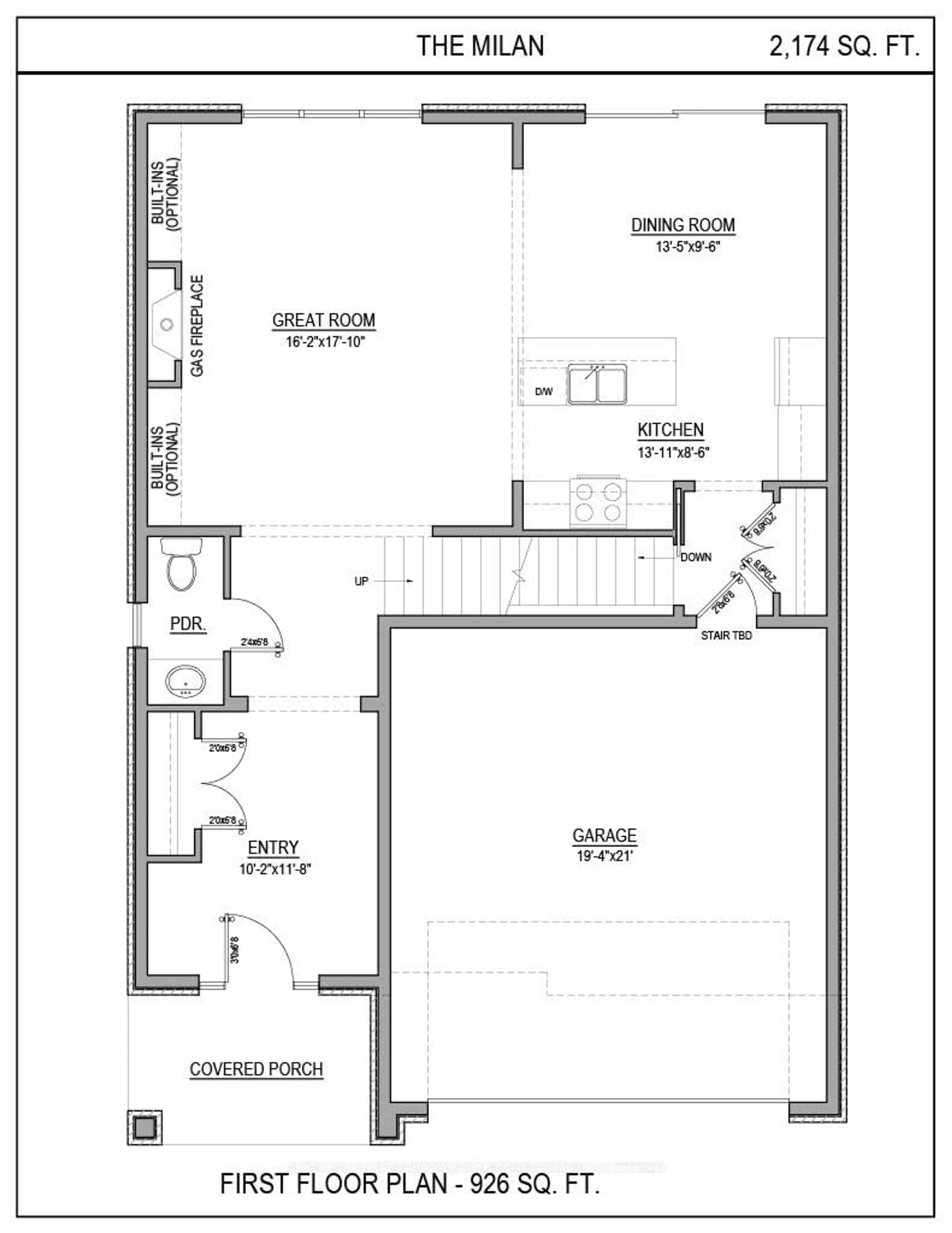 Floor plan for Lot 28 Virtue Dr, London South Ontario X1X 1X1