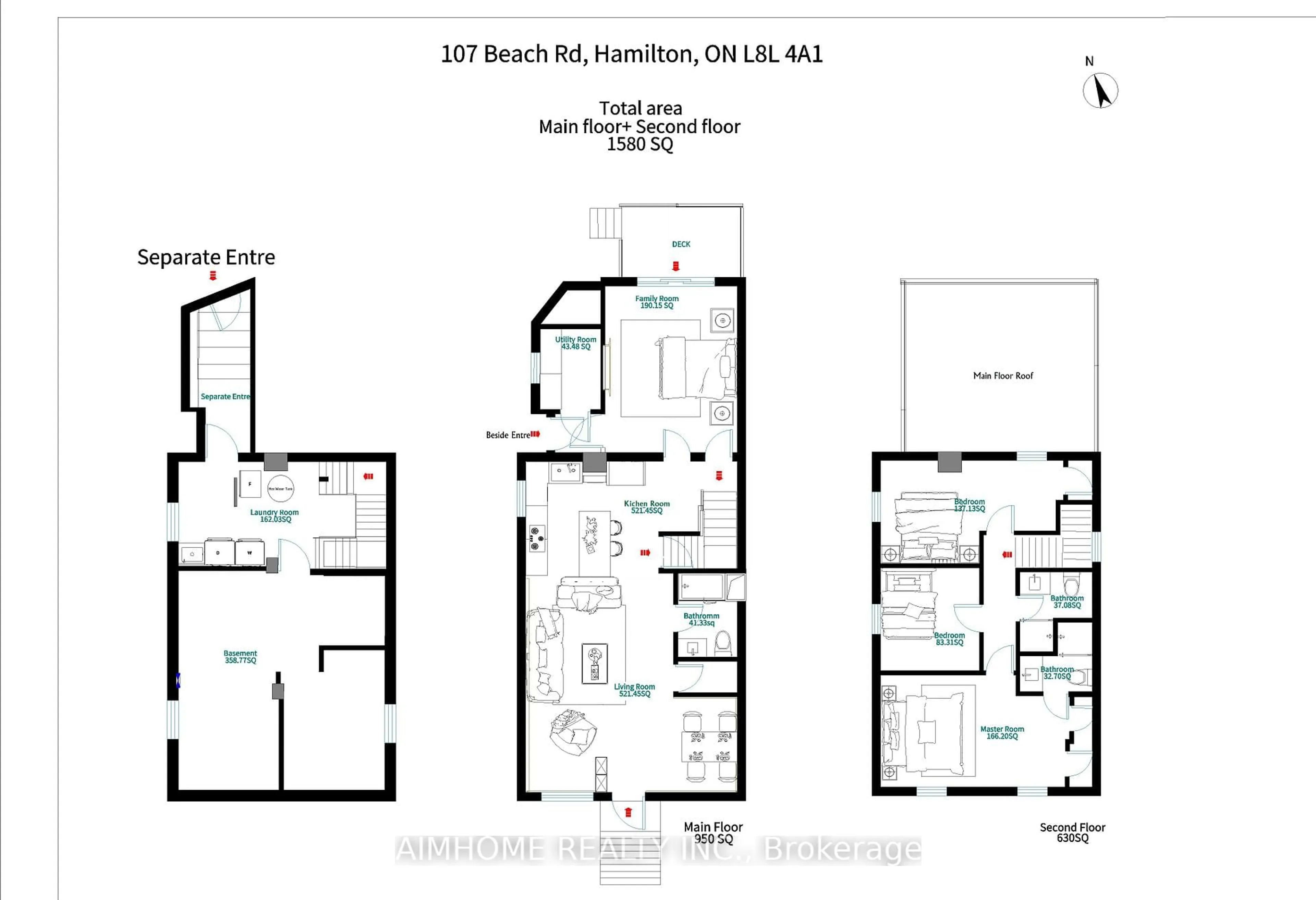 Floor plan for 107 Beach Rd, Hamilton Ontario L8L 4A1