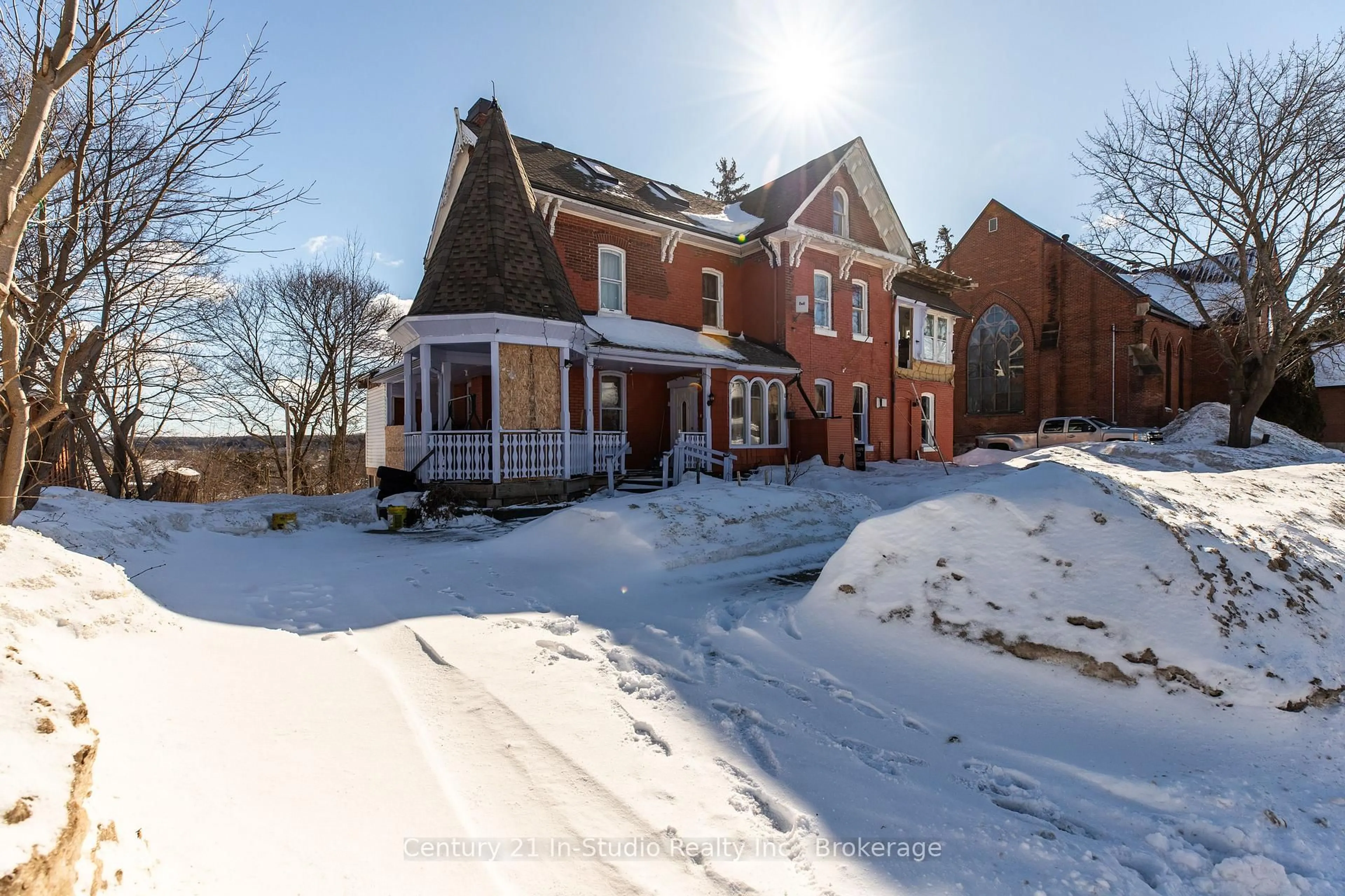 A pic from outside/outdoor area/front of a property/back of a property/a pic from drone, street for 561 Gould St, South Bruce Peninsula Ontario N0H 2T0