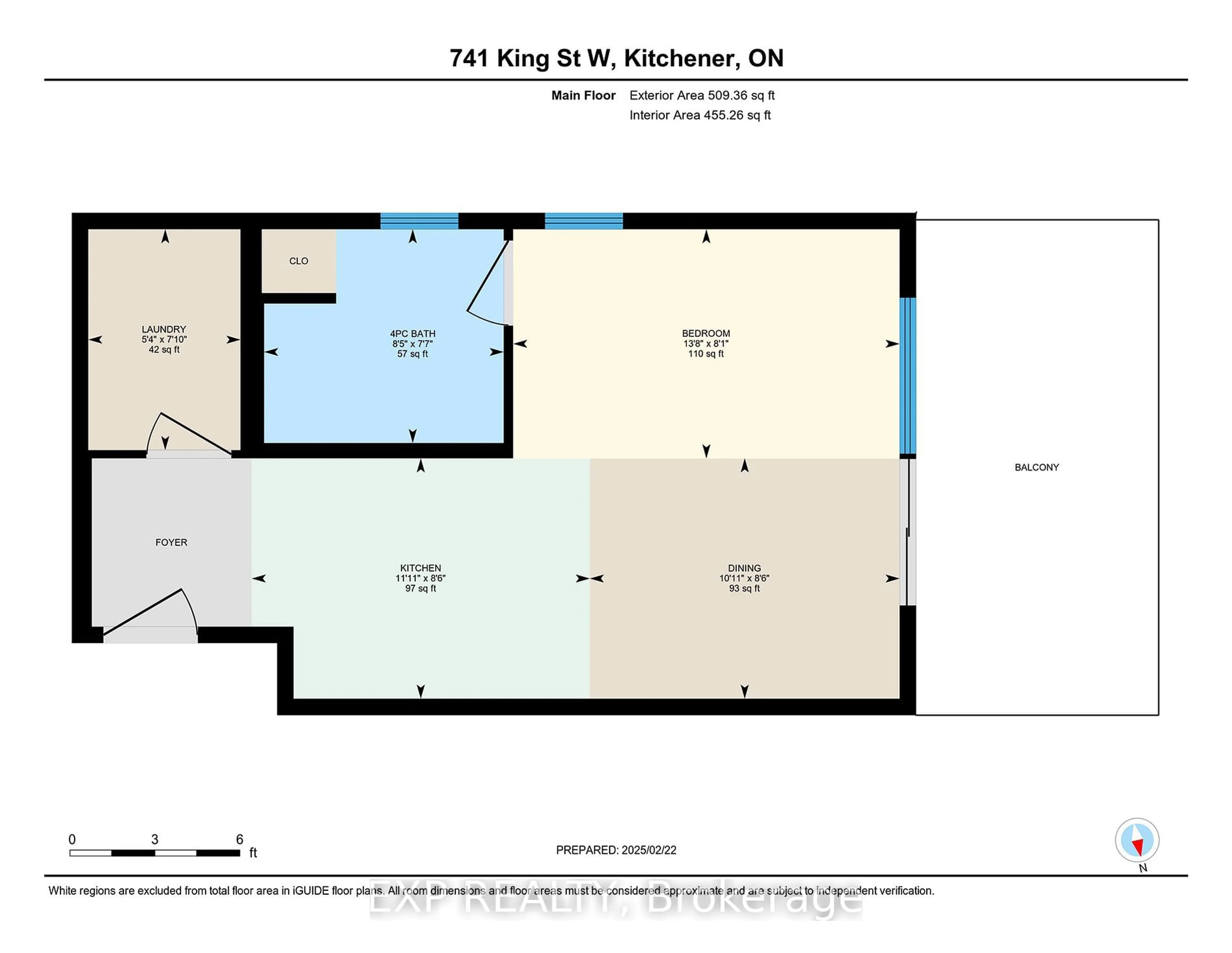 Floor plan for 741 King St #613, Kitchener Ontario N2G 1E5