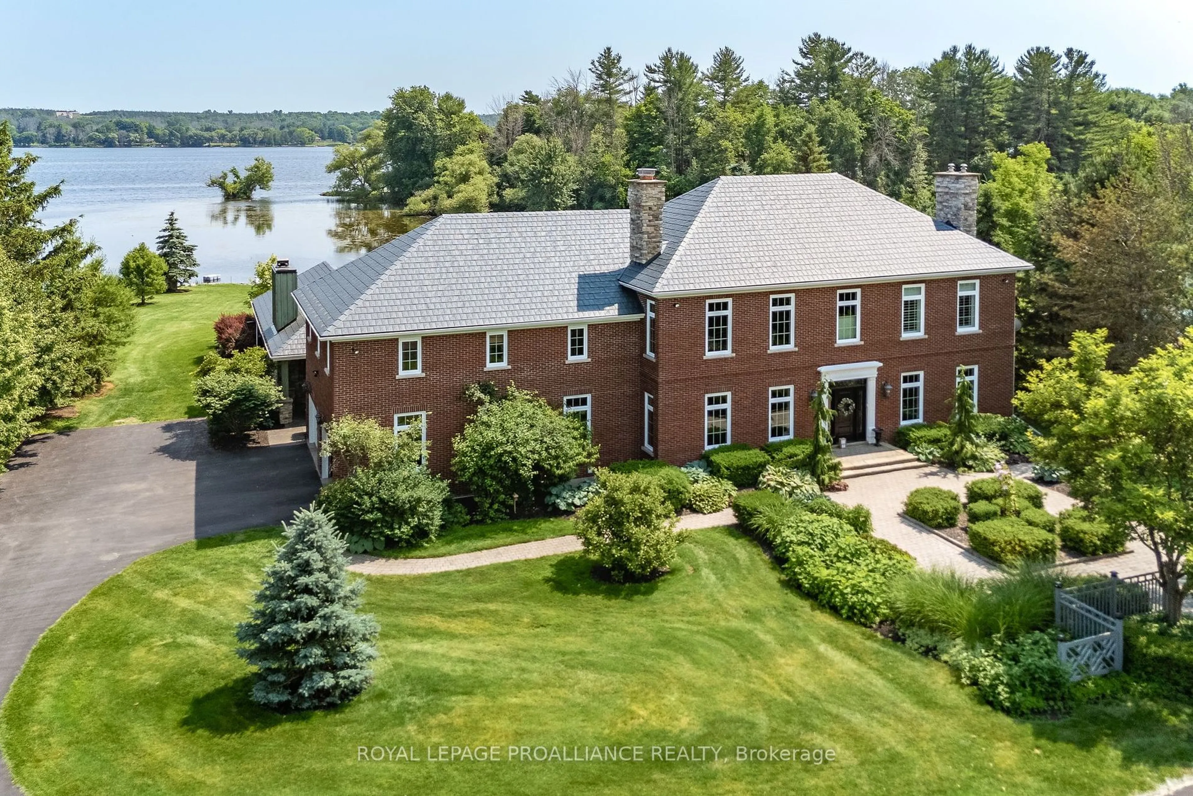 A pic from outside/outdoor area/front of a property/back of a property/a pic from drone, water/lake/river/ocean view for 1284 Old Highway 2, Quinte West Ontario K8N 4Z2