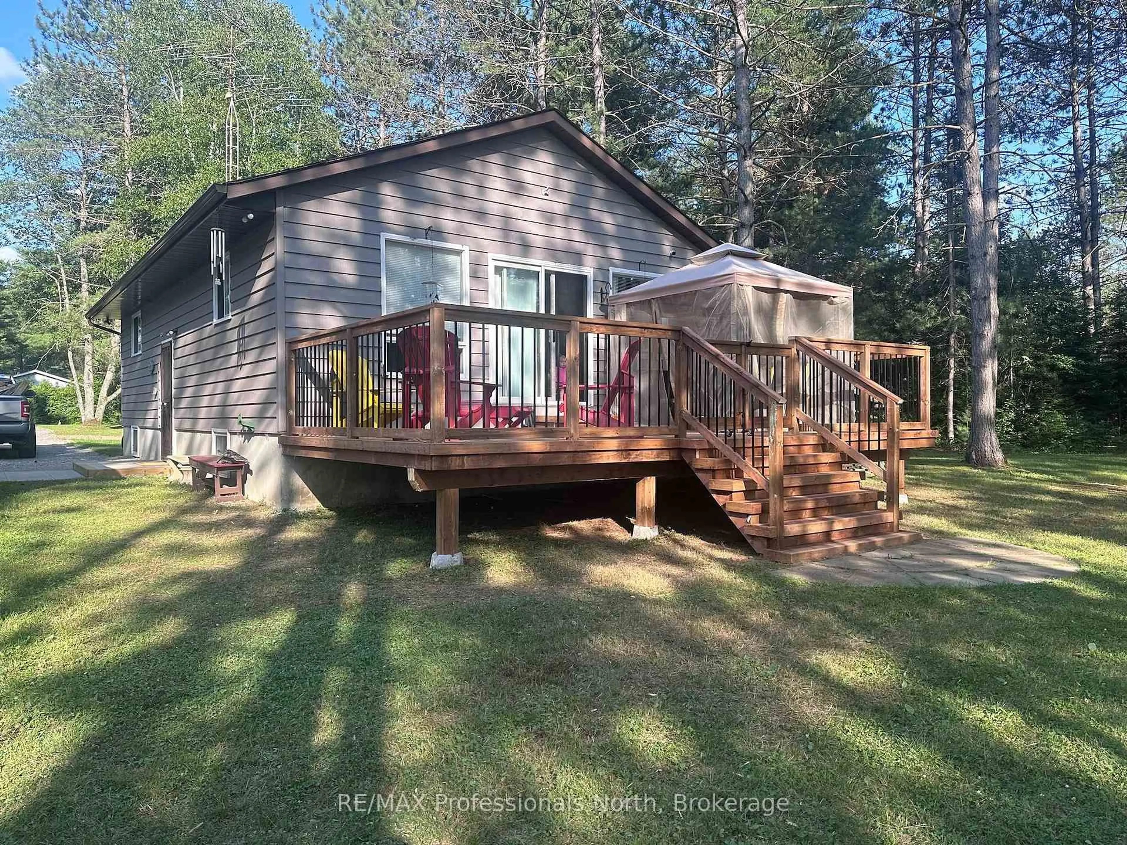 A pic from outside/outdoor area/front of a property/back of a property/a pic from drone, forest/trees view for 1019 Sophia Rd, Highlands East Ontario K0L 2Y0