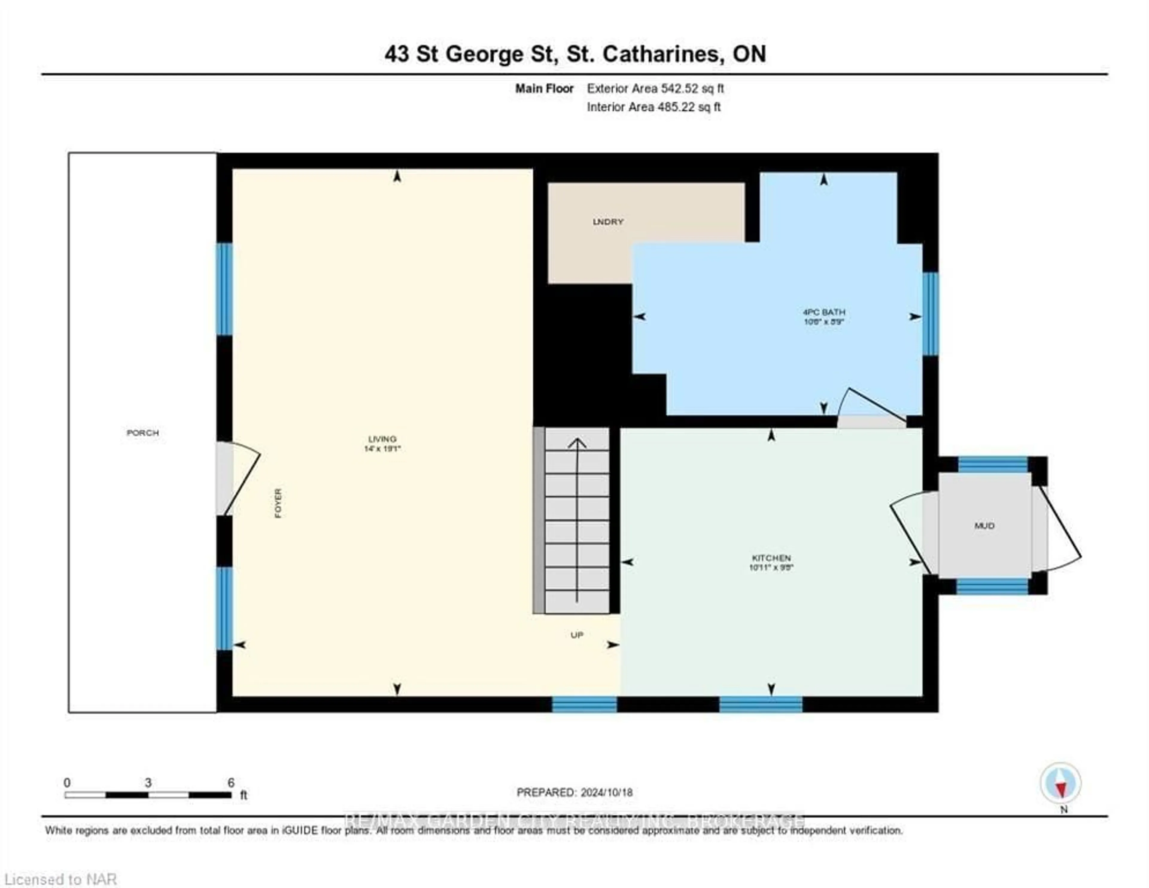 Floor plan for 43 ST GEORGE St, St. Catharines Ontario L2M 5P5