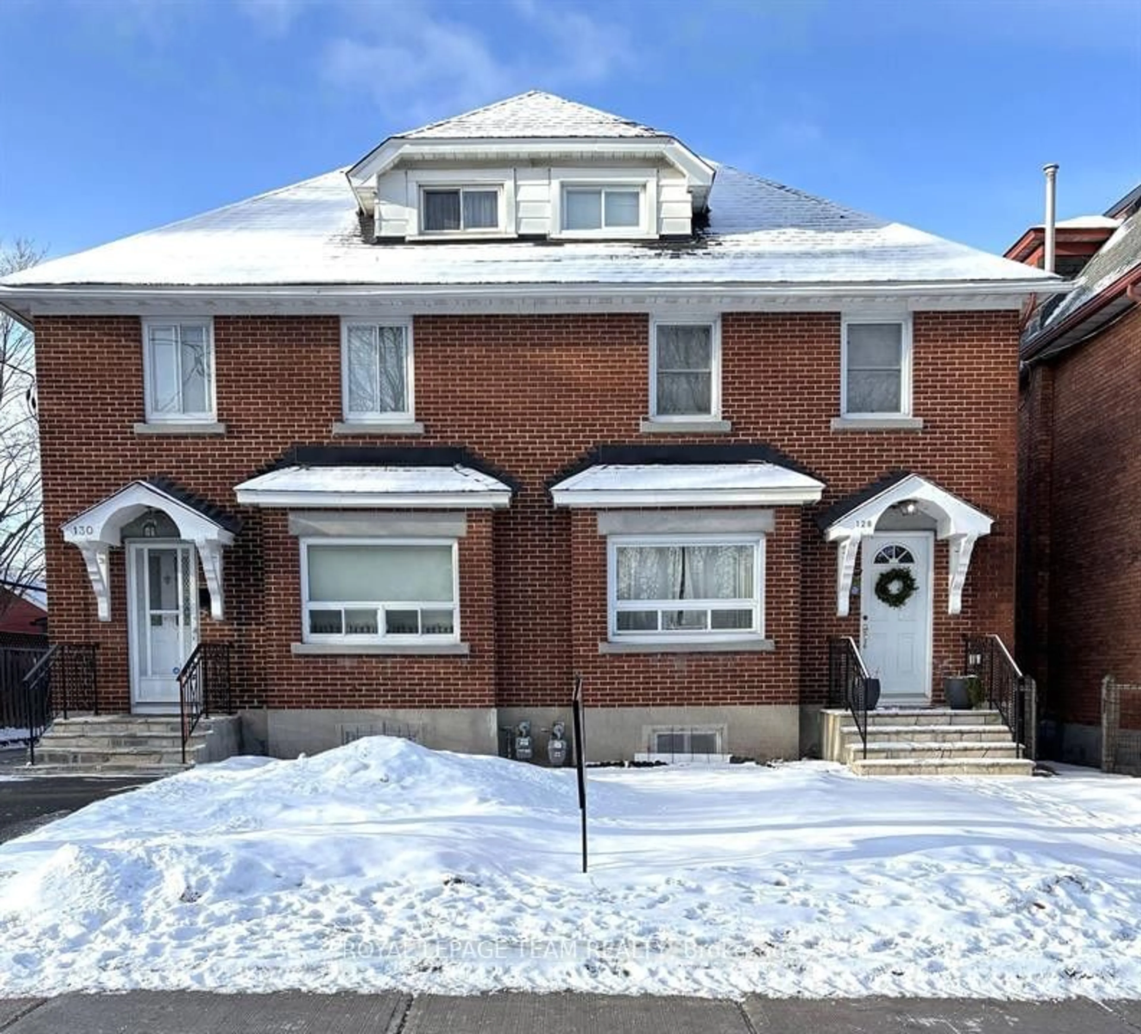 Home with brick exterior material, street for 128 & 130 Bayswater Ave, West Centre Town Ontario K1Y 2G1