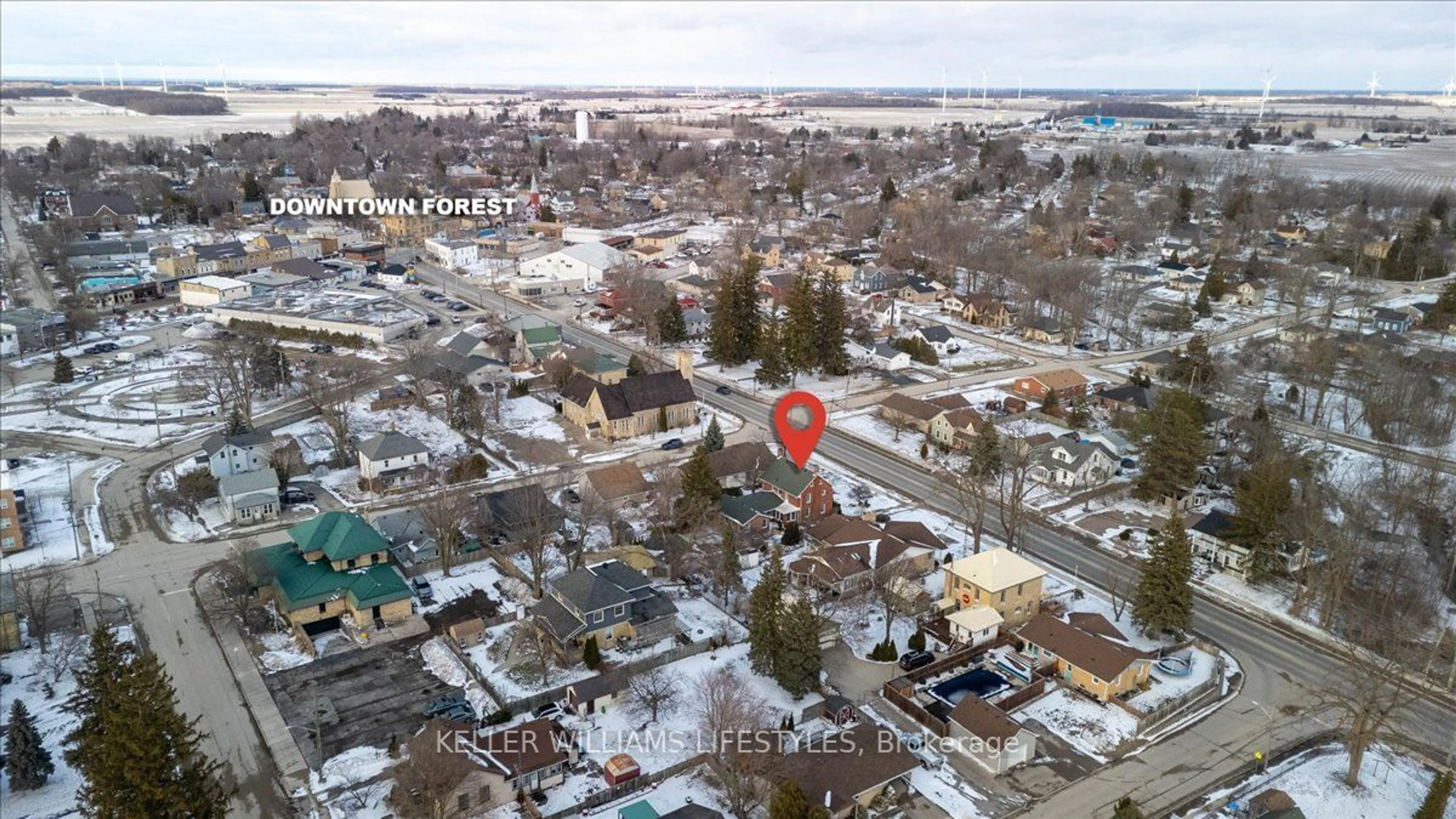 A pic from outside/outdoor area/front of a property/back of a property/a pic from drone, street for 24 Main St, Lambton Shores Ontario N0N 1J0