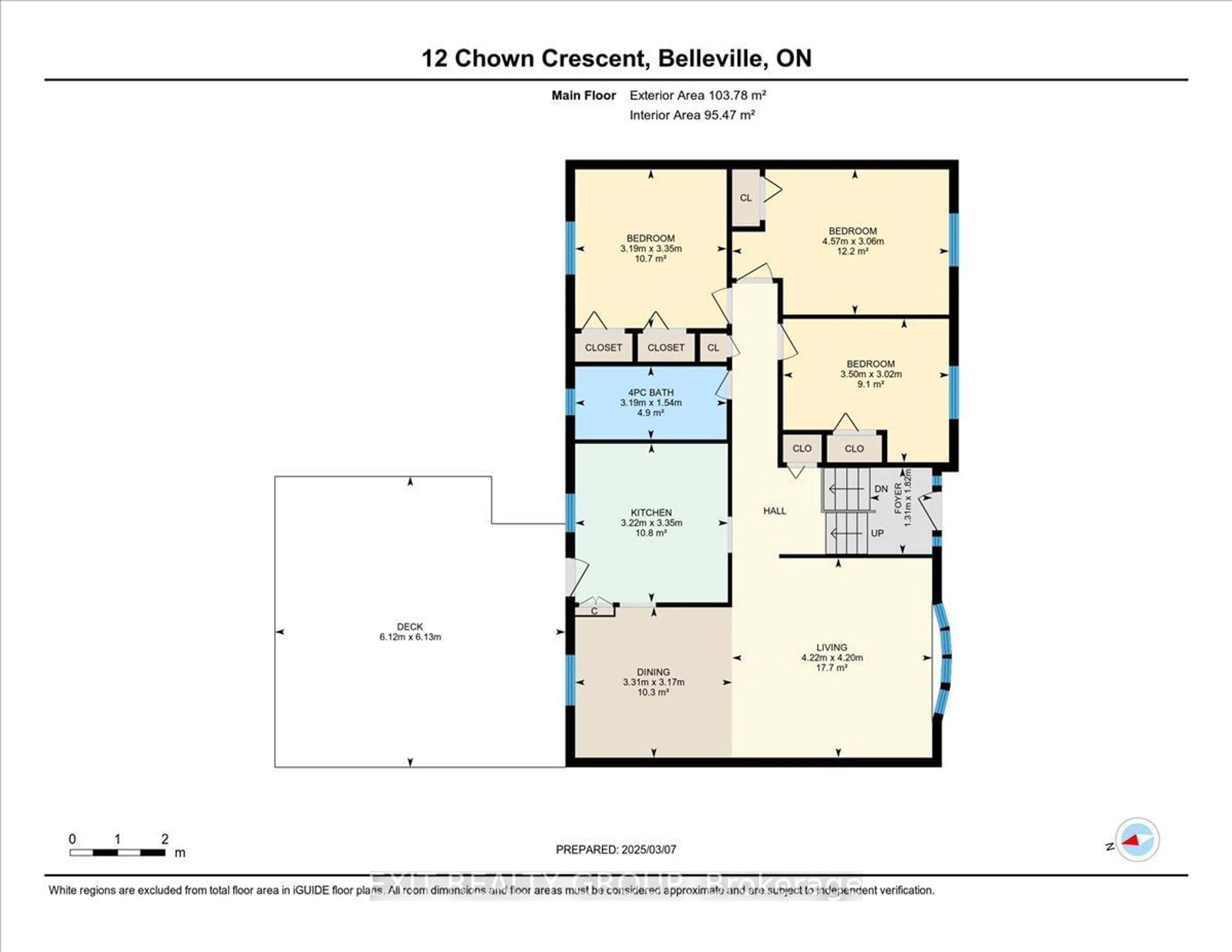 Floor plan for 12 Chown Cres, Belleville Ontario K8P 4P9