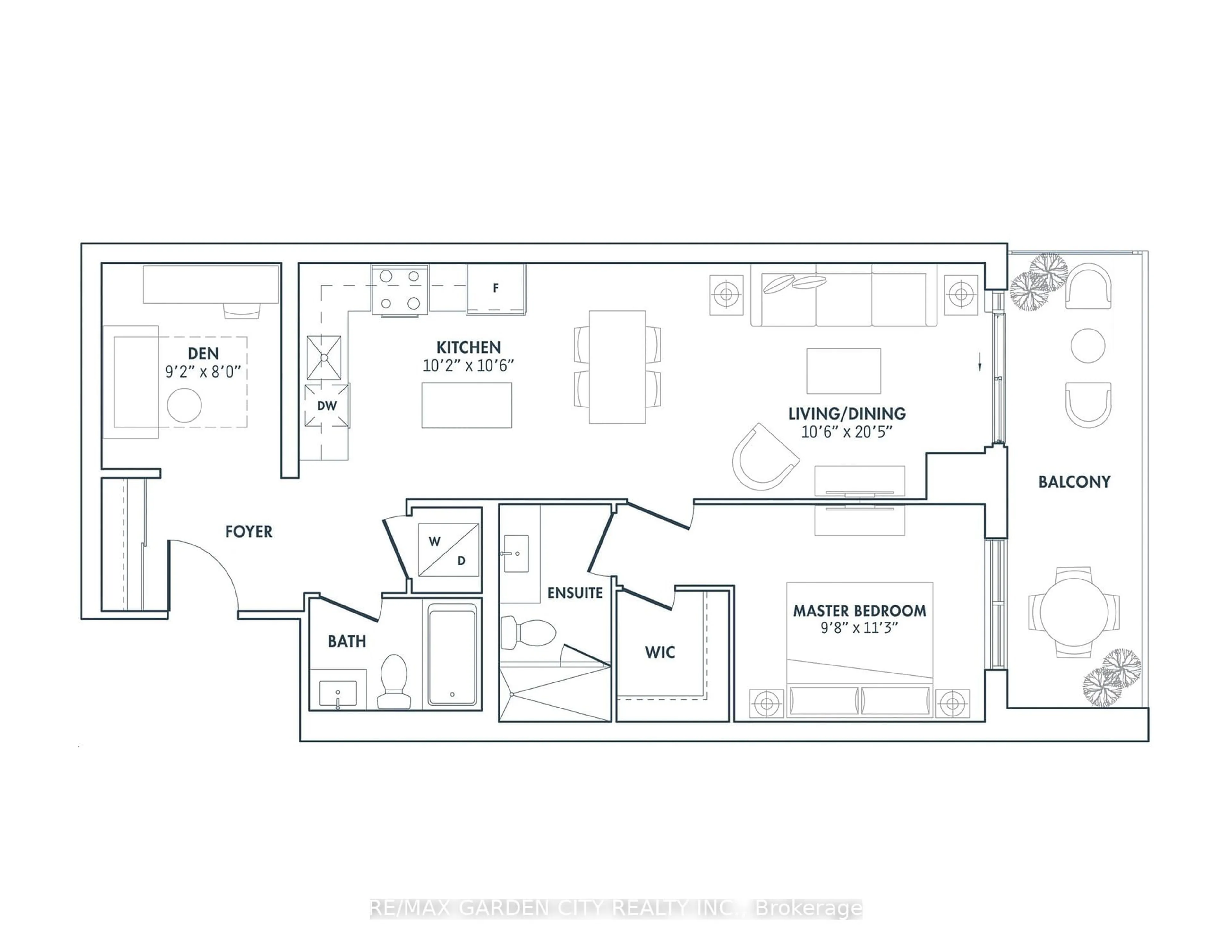 Floor plan for 385 Winston Rd #207, Grimsby Ontario L3M 4E8