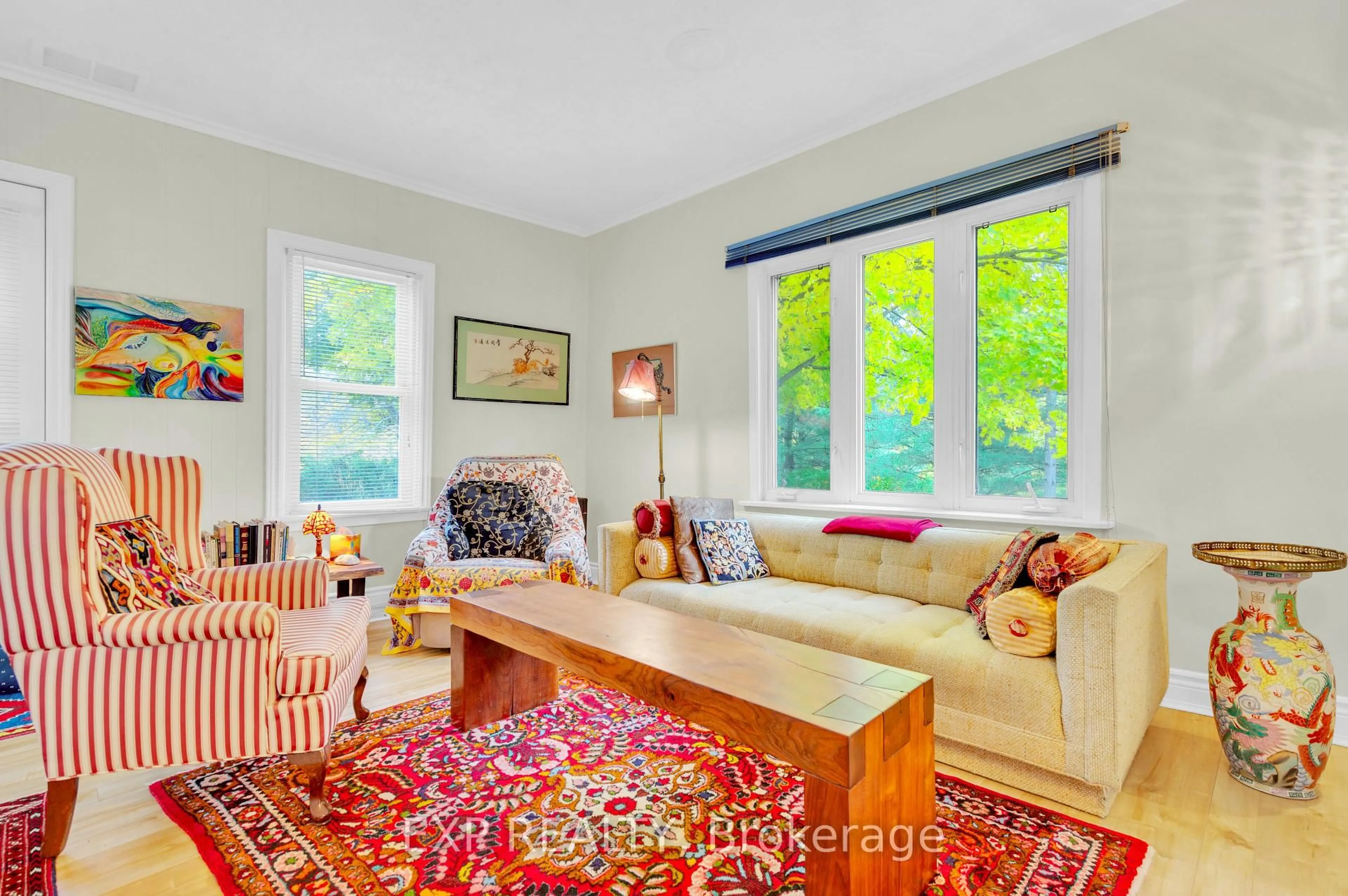 Living room with furniture, carpet floor for 228 Storms Rd, Prince Edward County Ontario K0K 2P0