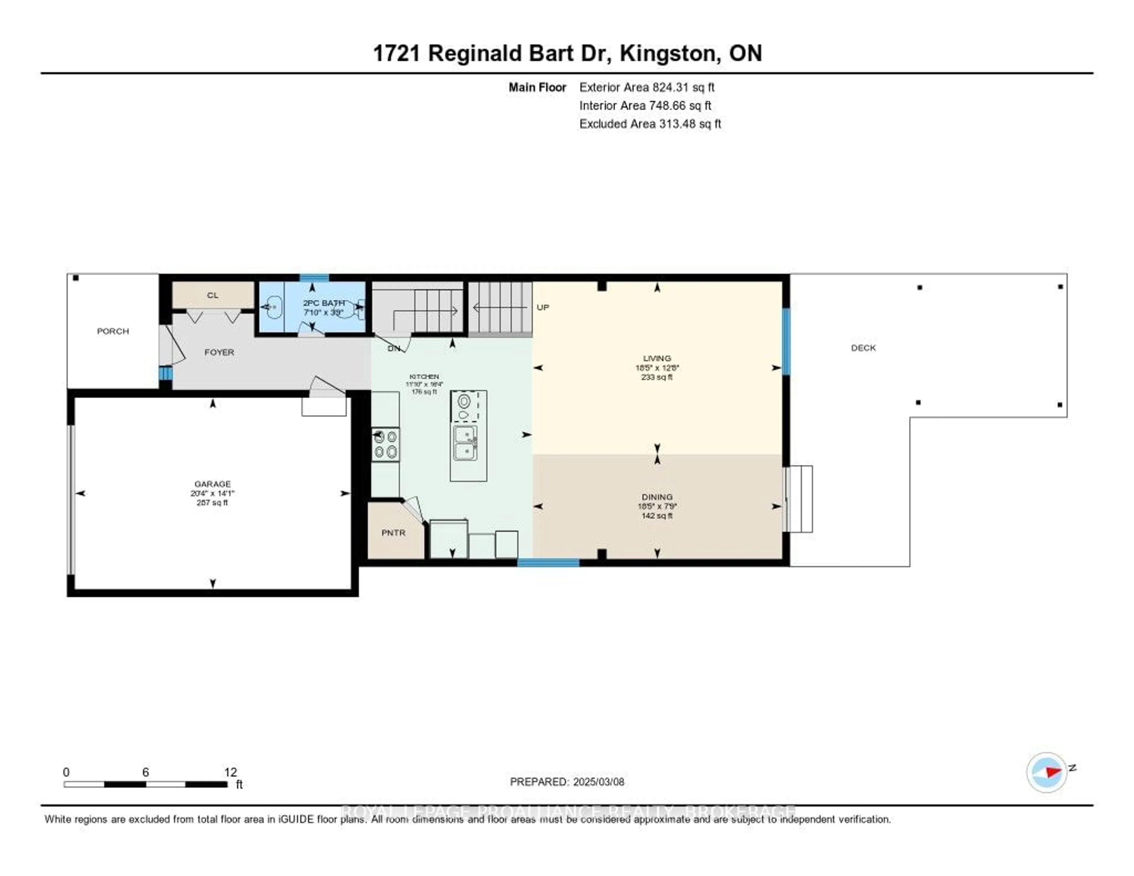 Floor plan for 1721 Reginald Bart Dr, Kingston Ontario K7K 0E8