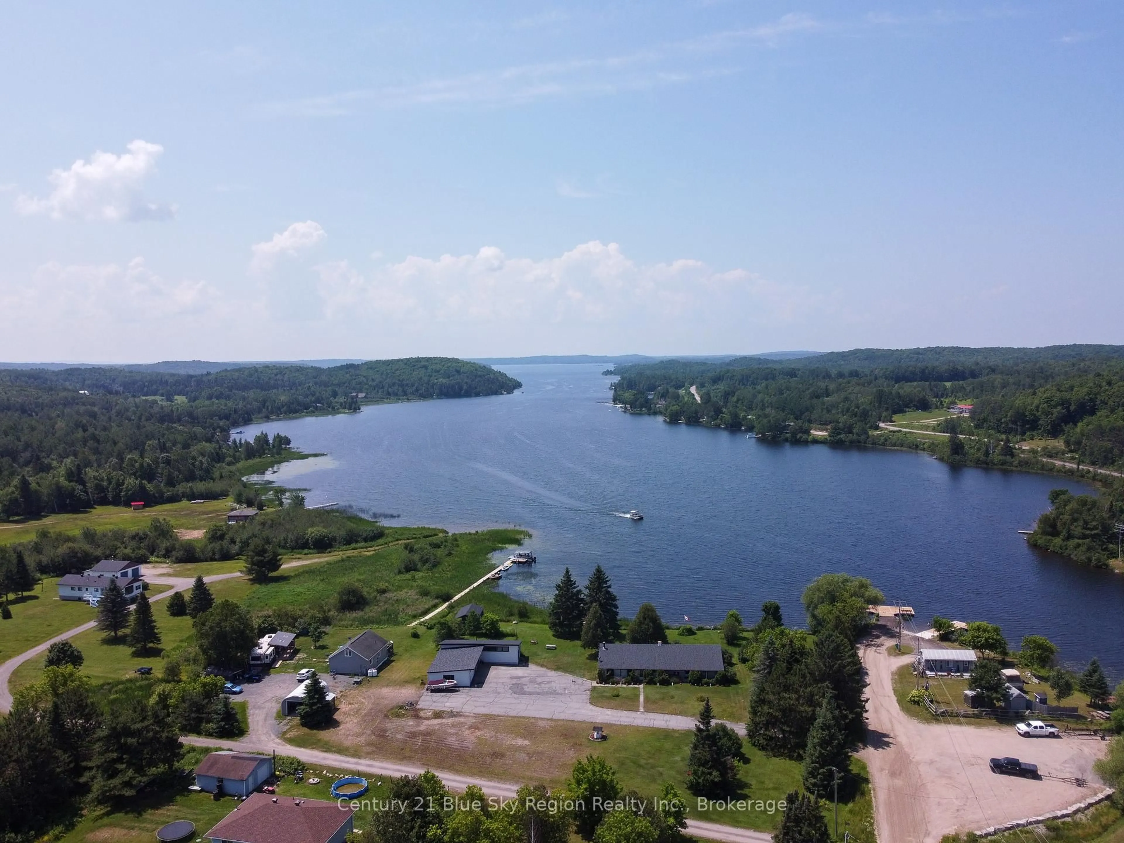 A pic from outside/outdoor area/front of a property/back of a property/a pic from drone, water/lake/river/ocean view for 210 CHURCH St, Bonfield Ontario P0H 1E0