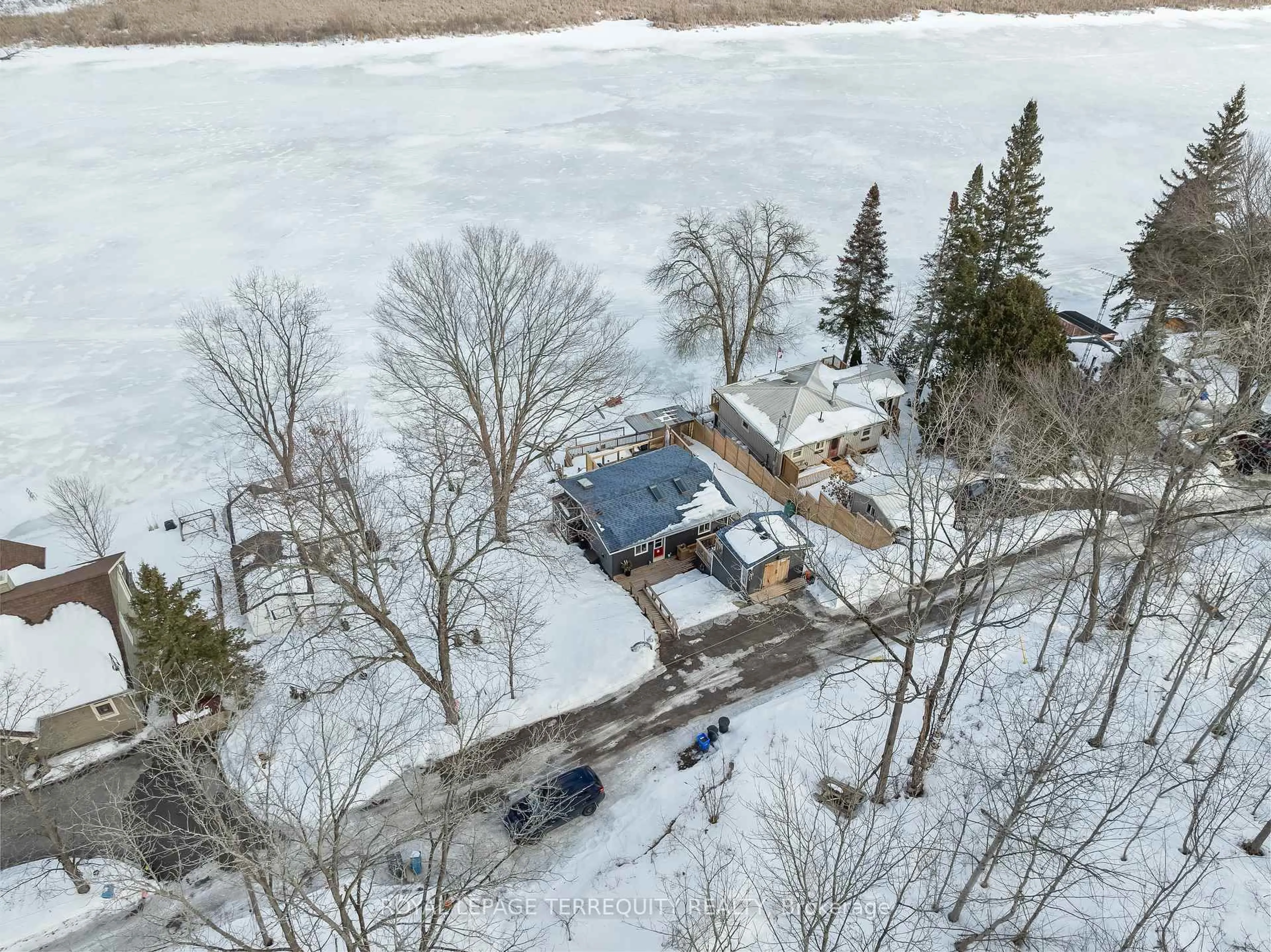 A pic from outside/outdoor area/front of a property/back of a property/a pic from drone, water/lake/river/ocean view for 357 Rainbow Dr, Otonabee-South Monaghan Ontario K0L 1B0