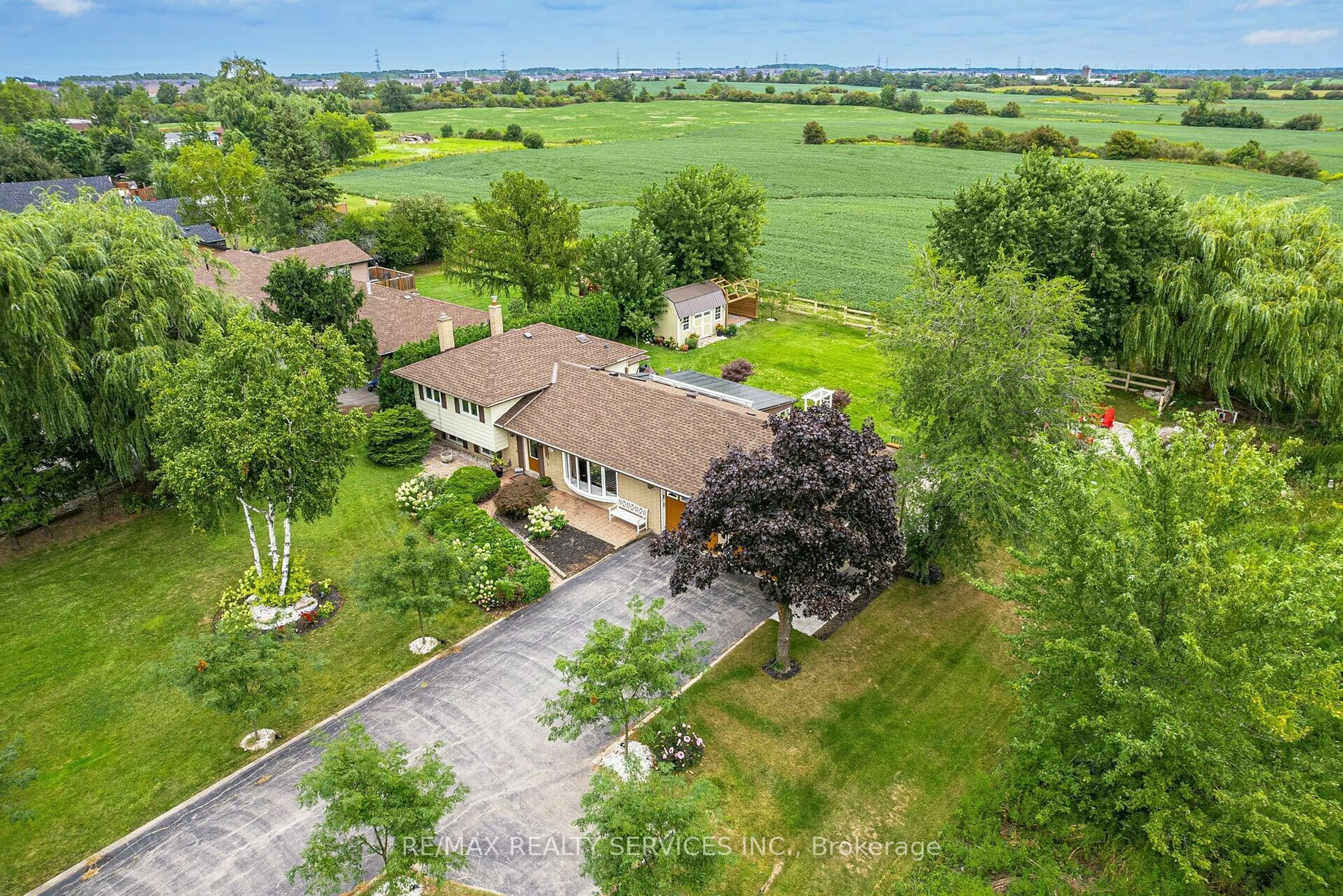 A pic from outside/outdoor area/front of a property/back of a property/a pic from drone, water/lake/river/ocean view for 457 Trinity Church Rd, Hamilton Ontario L0R 1P0