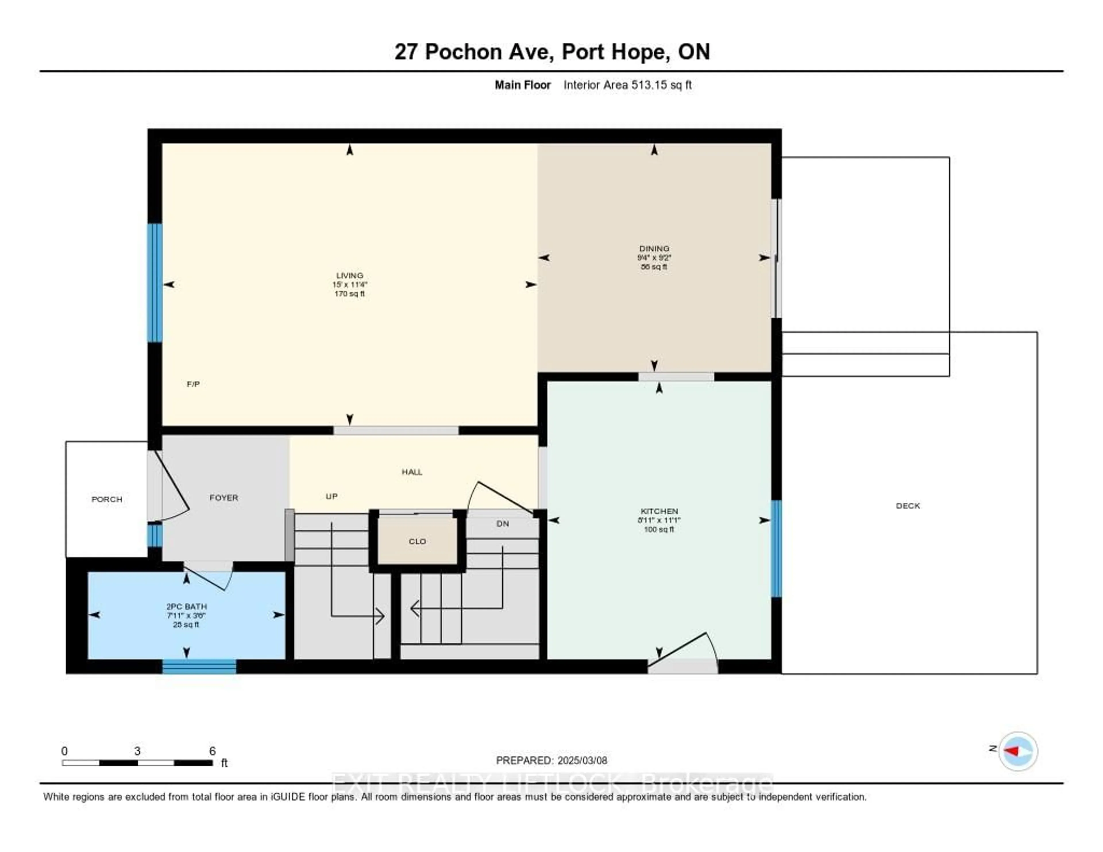 Floor plan for 27 Pochon Ave, Port Hope Ontario L1A 2X8