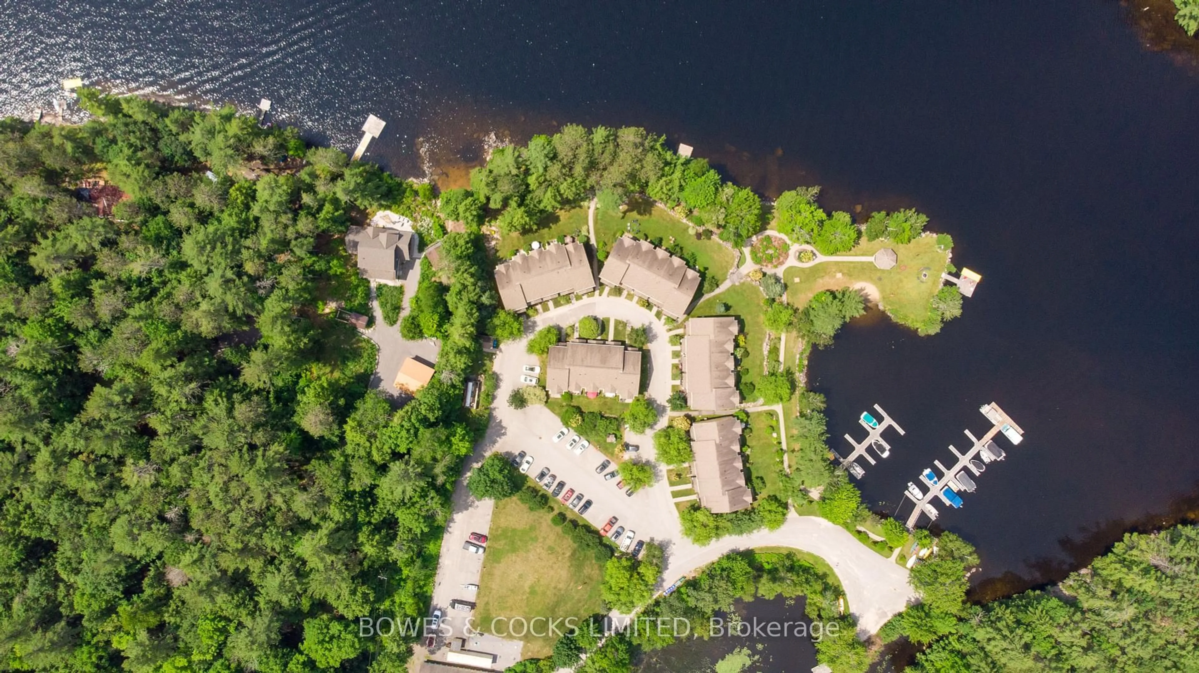 A pic from outside/outdoor area/front of a property/back of a property/a pic from drone, water/lake/river/ocean view for 1579 Anstruther Lake Rd #7, North Kawartha Ontario K0L 1A0