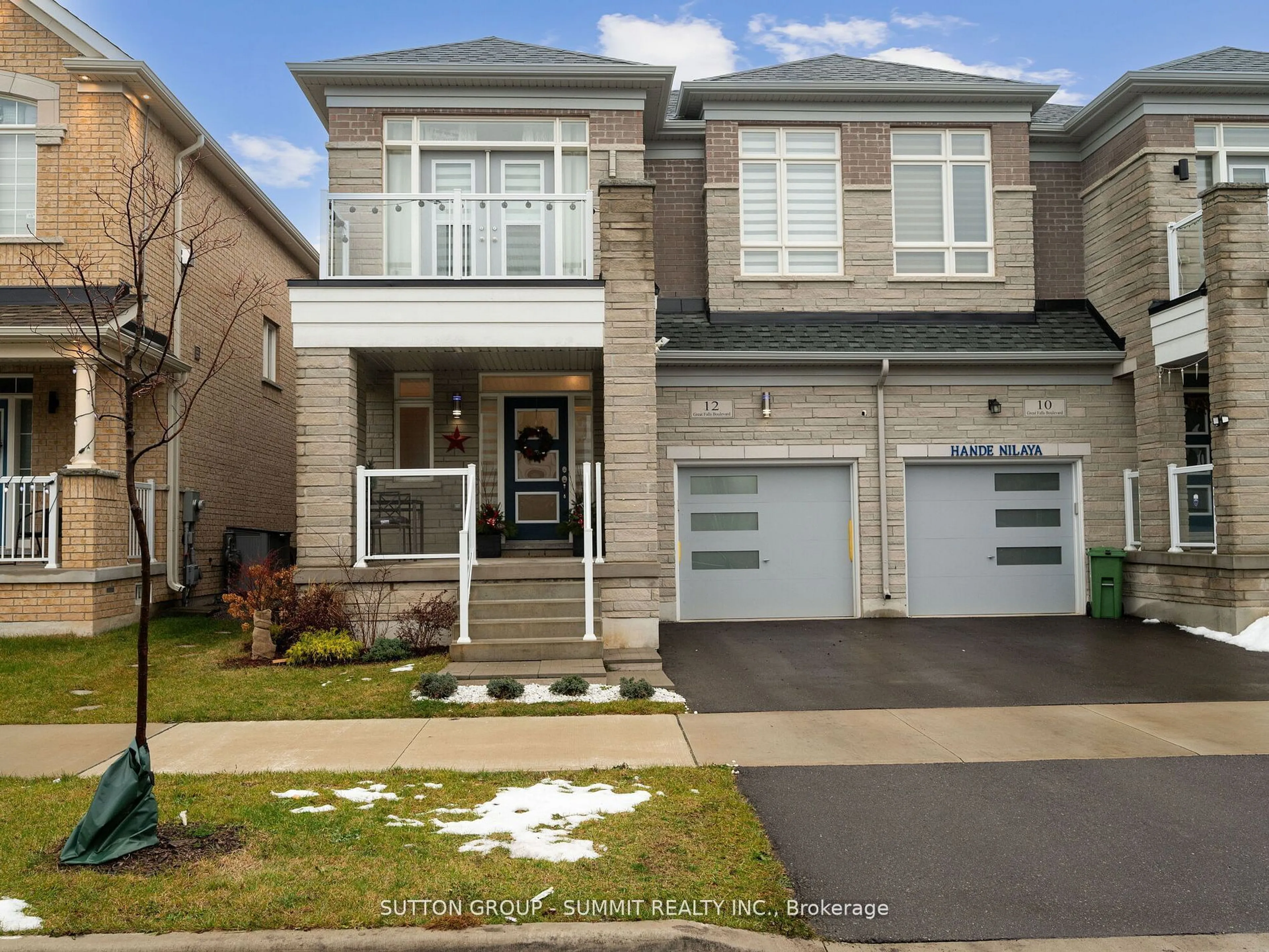 Home with brick exterior material, street for 12 Great Falls Blvd, Hamilton Ontario L8B 1X8