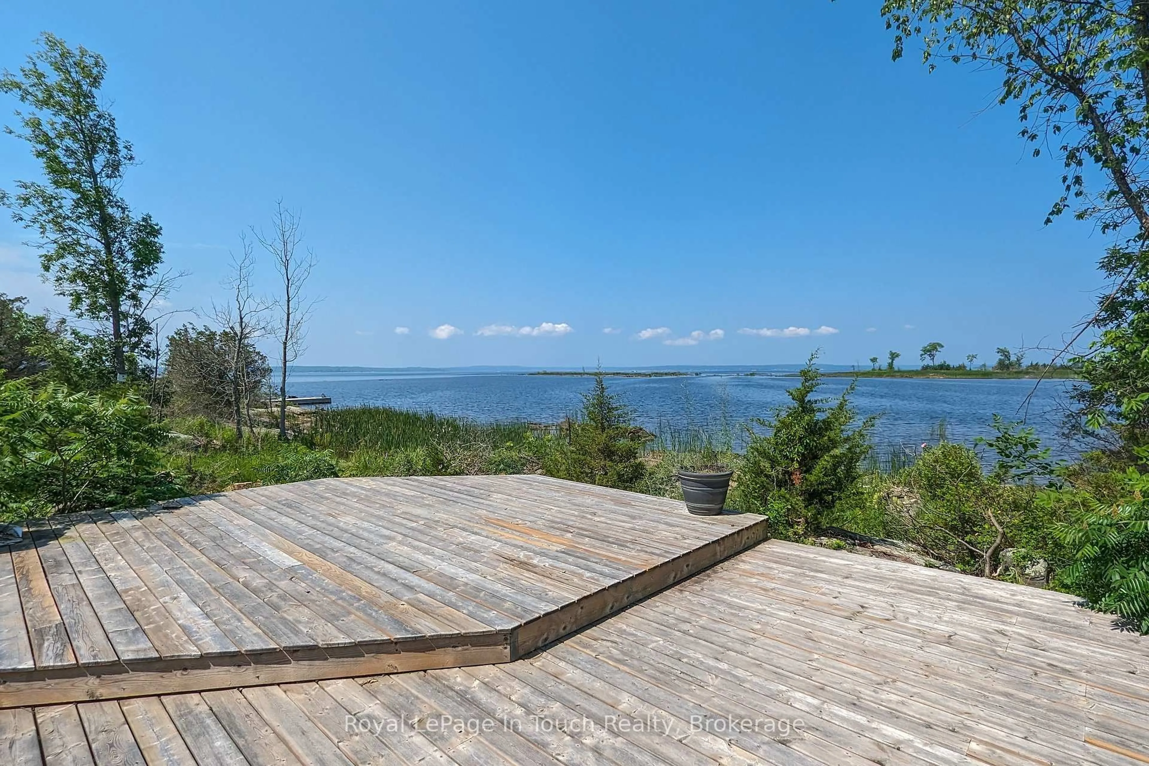 Patio, water/lake/river/ocean view for 2 Island 130, Georgian Bay Ontario L0K 1S0