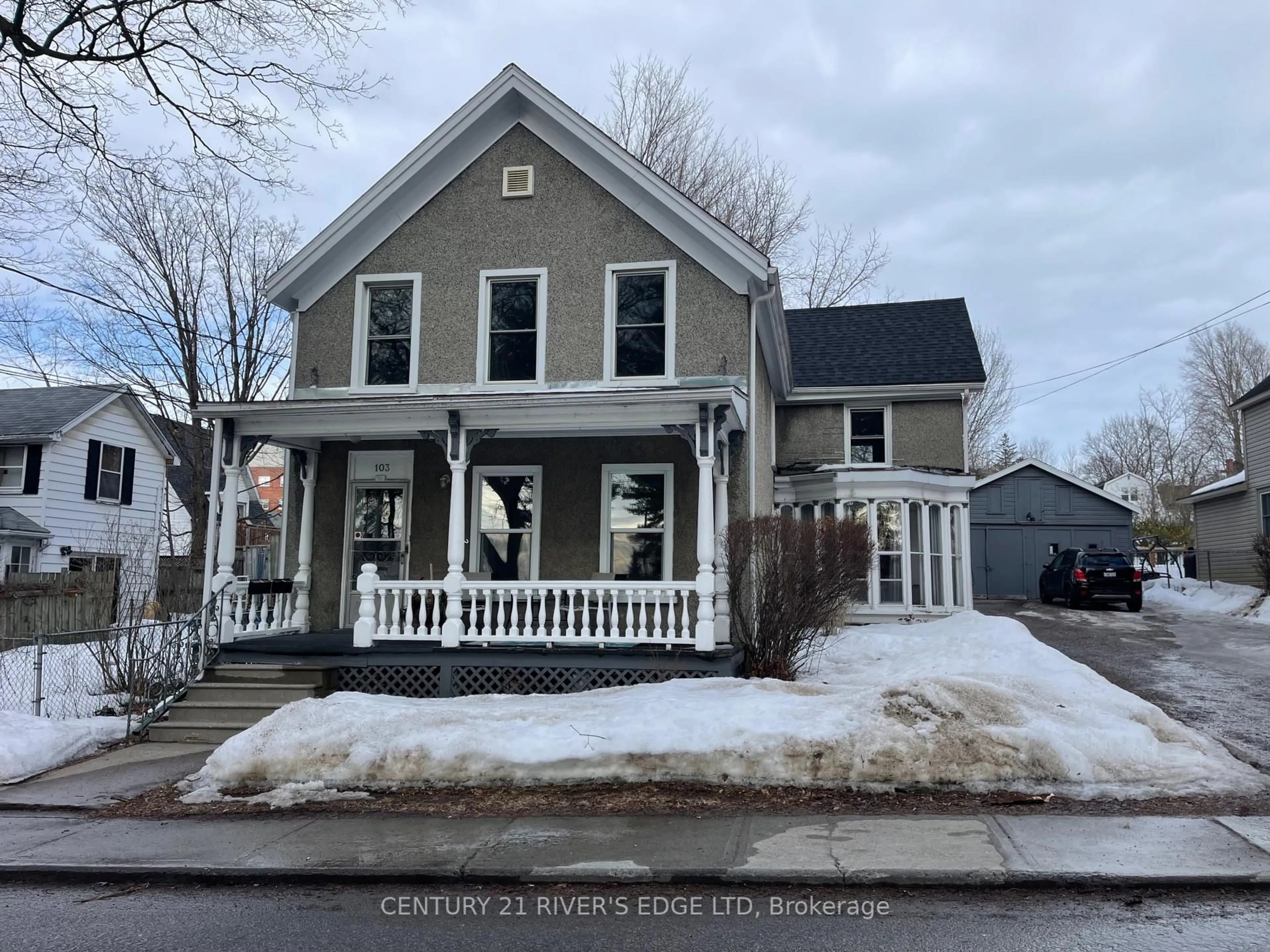 Home with vinyl exterior material, street for 103 Orchard St, Brockville Ontario K6V 2J9