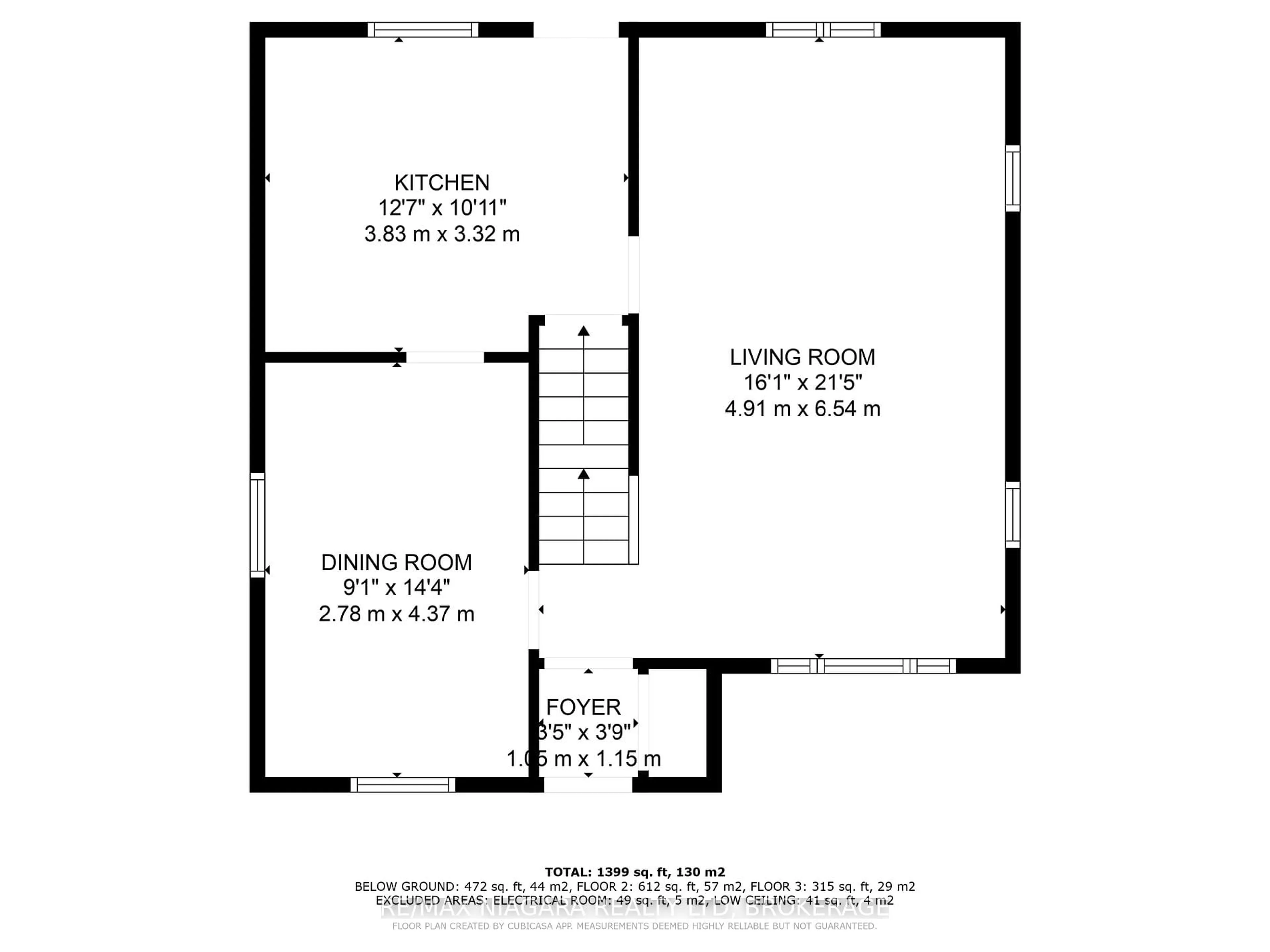 Floor plan for 93 Else St, St. Catharines Ontario L2N 2C4