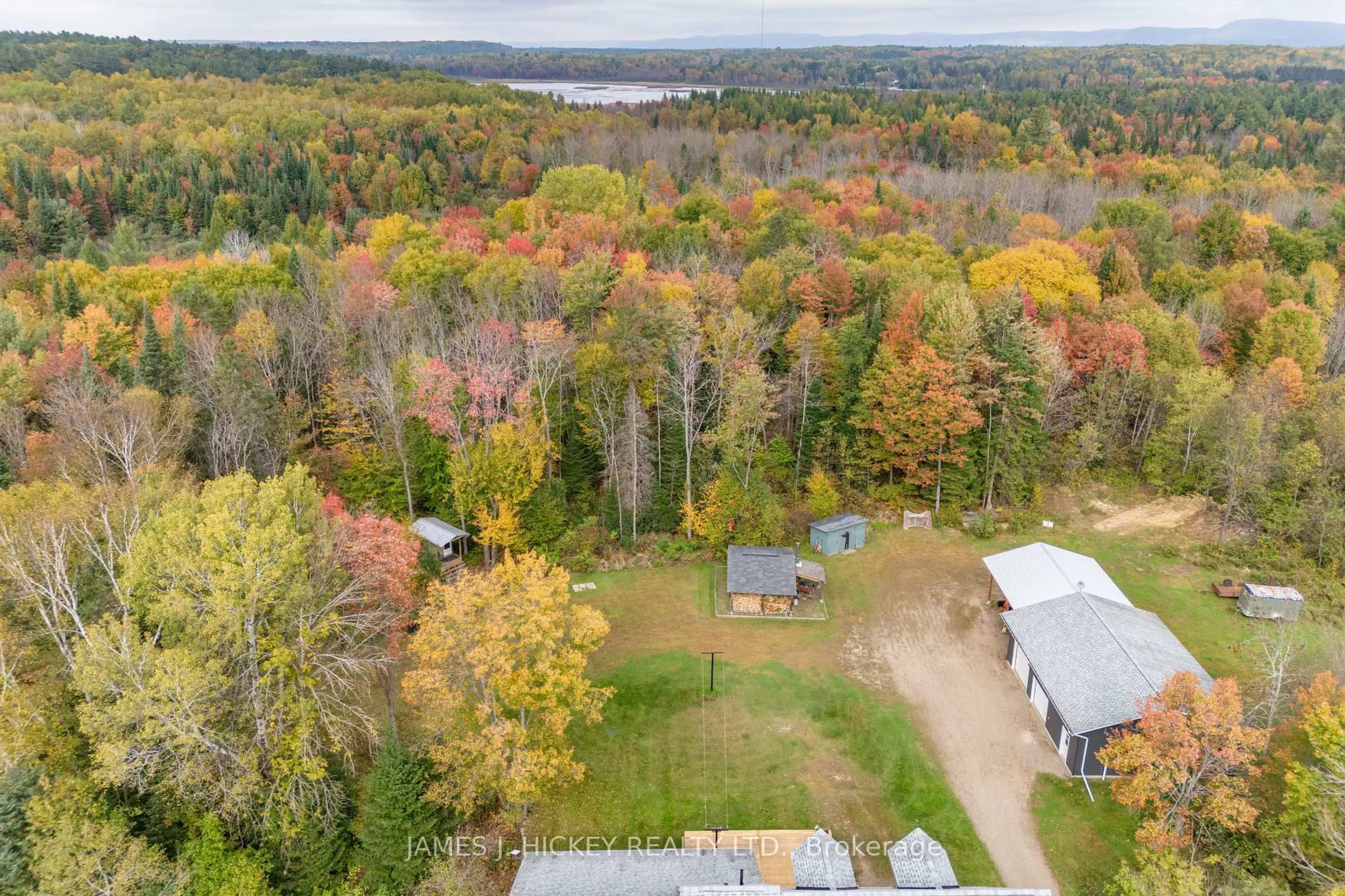 A pic from outside/outdoor area/front of a property/back of a property/a pic from drone, water/lake/river/ocean view for 44A MAIN St, Chalk River Ontario K0J 1J0