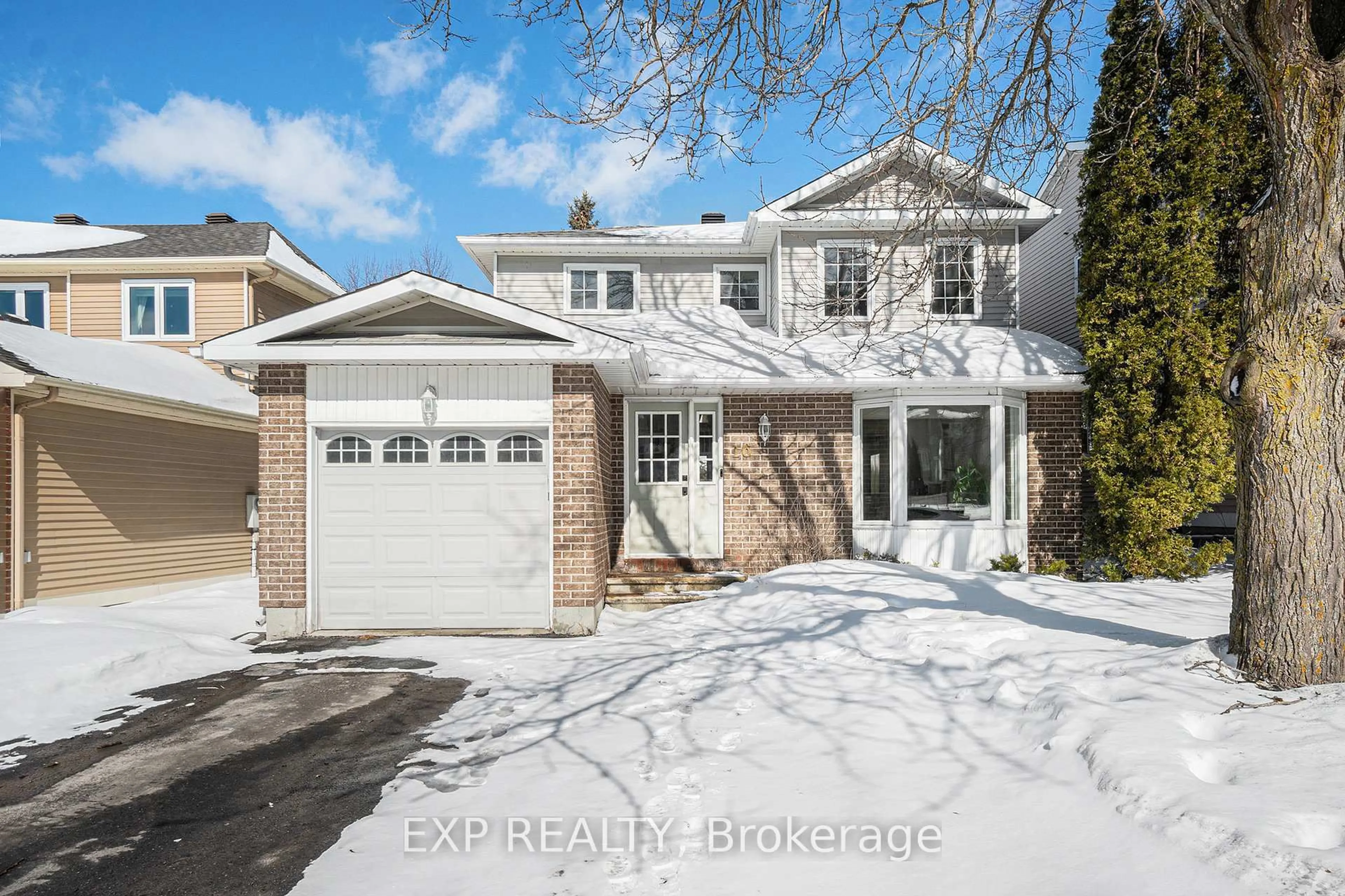 Home with brick exterior material, street for 16 Weybridge Dr, Barrhaven Ontario K2J 2X2