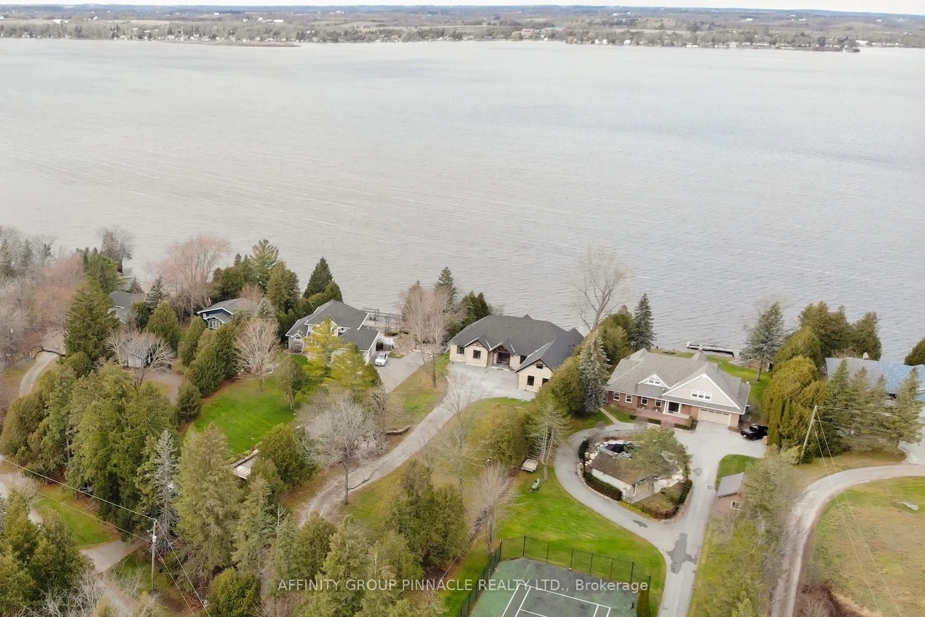 A pic from outside/outdoor area/front of a property/back of a property/a pic from drone, water/lake/river/ocean view for 383 Snug Harbour Rd, Kawartha Lakes Ontario K9V 4R6