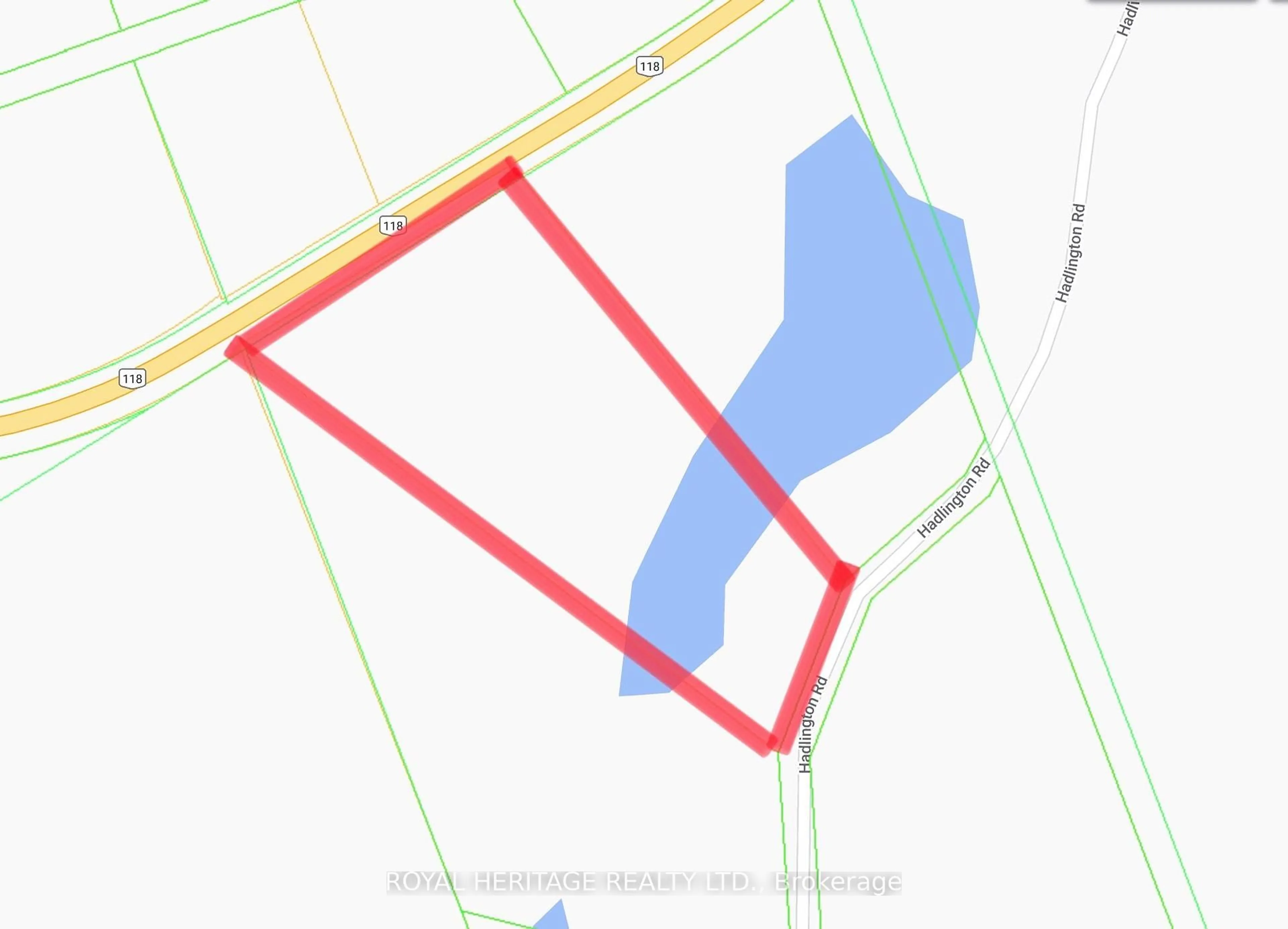 Picture of a map for N/A Hadlington Rd #Lot 3, Highlands East Ontario K0L 2Y0