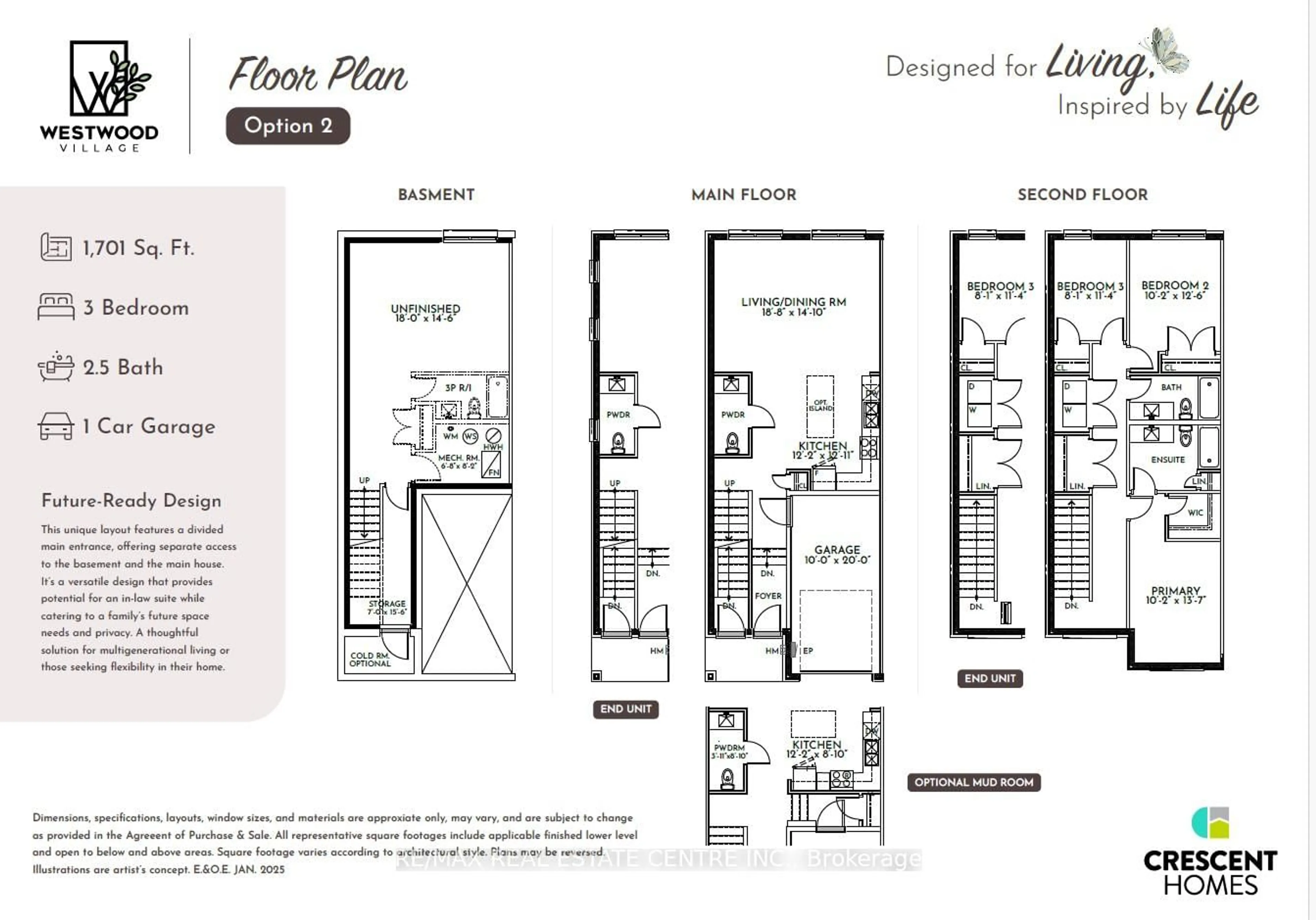 Floor plan for UNIT 2 Langridge Way, Cambridge Ontario N1S 5B9