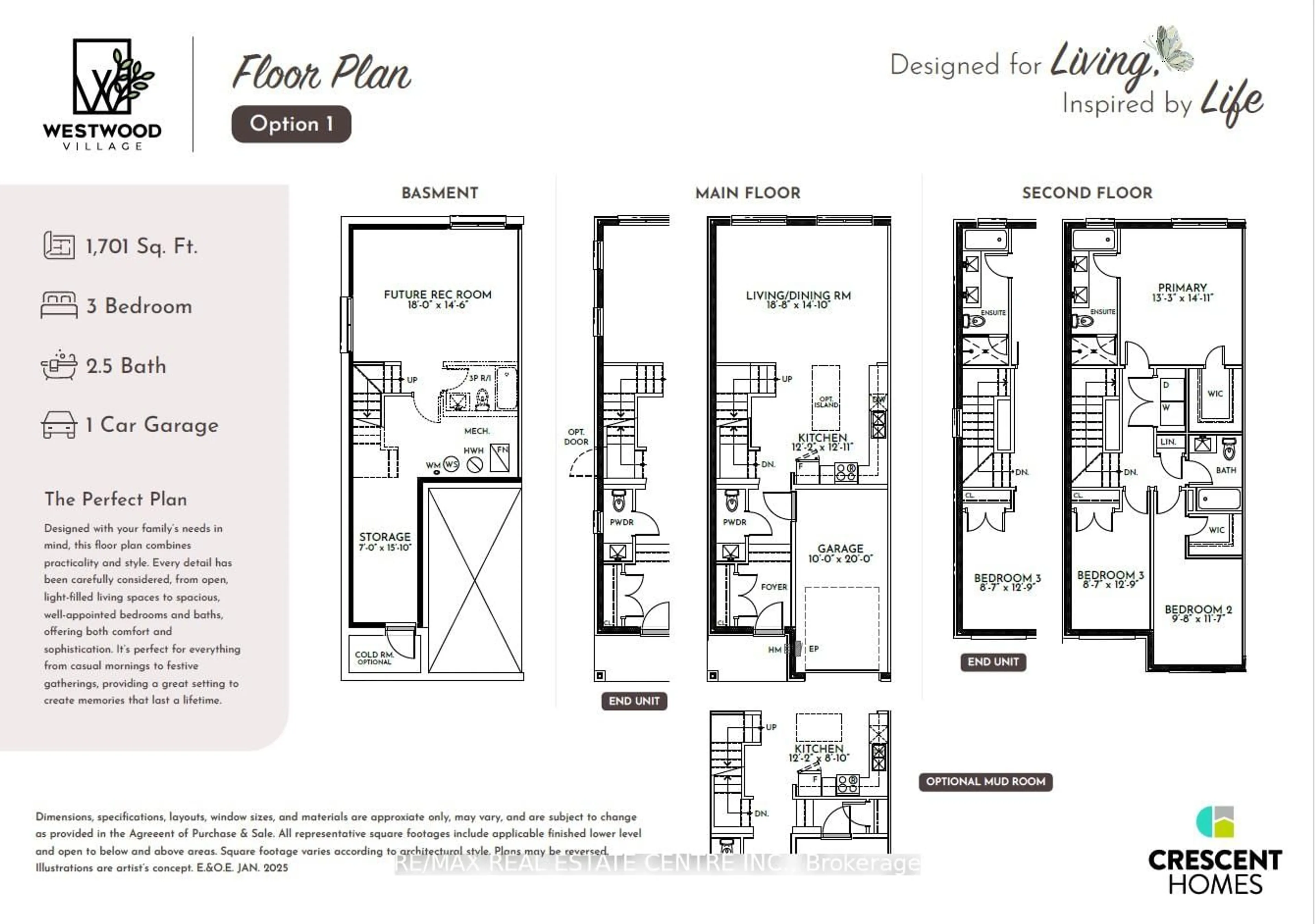 Floor plan for UNIT 2 Langridge Way, Cambridge Ontario N1S 5B9