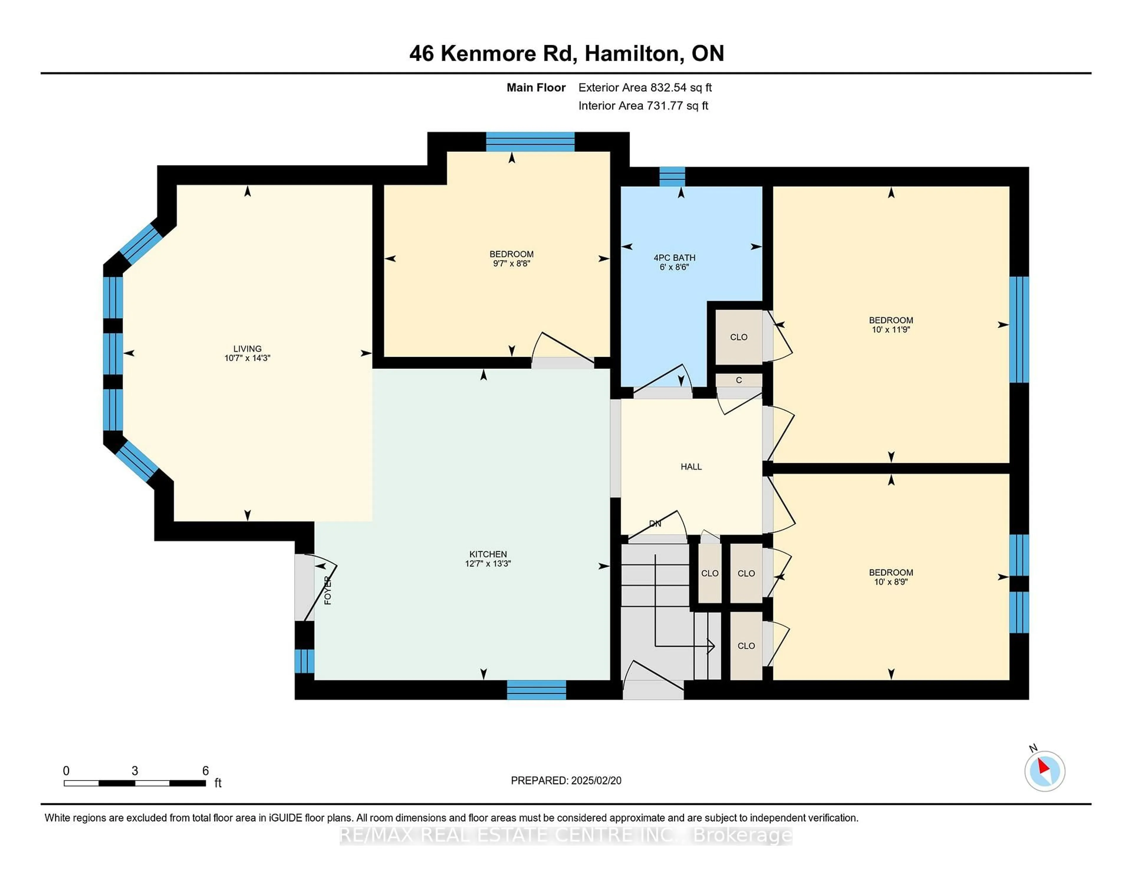 Floor plan for 46 Kenmore Rd, Hamilton Ontario L8S 3T7