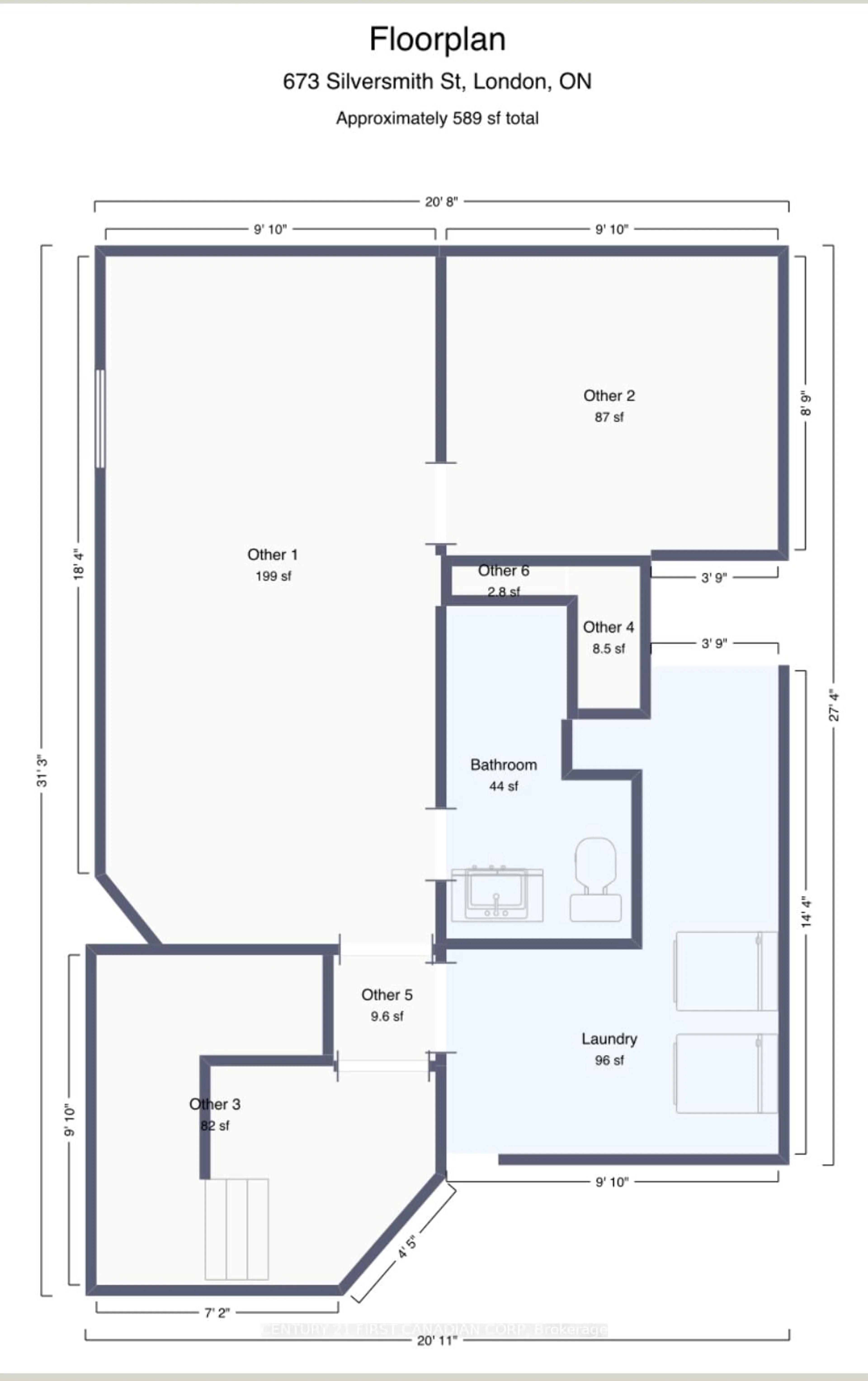 Floor plan for 673 Silversmith St, London Ontario N6H 5R8