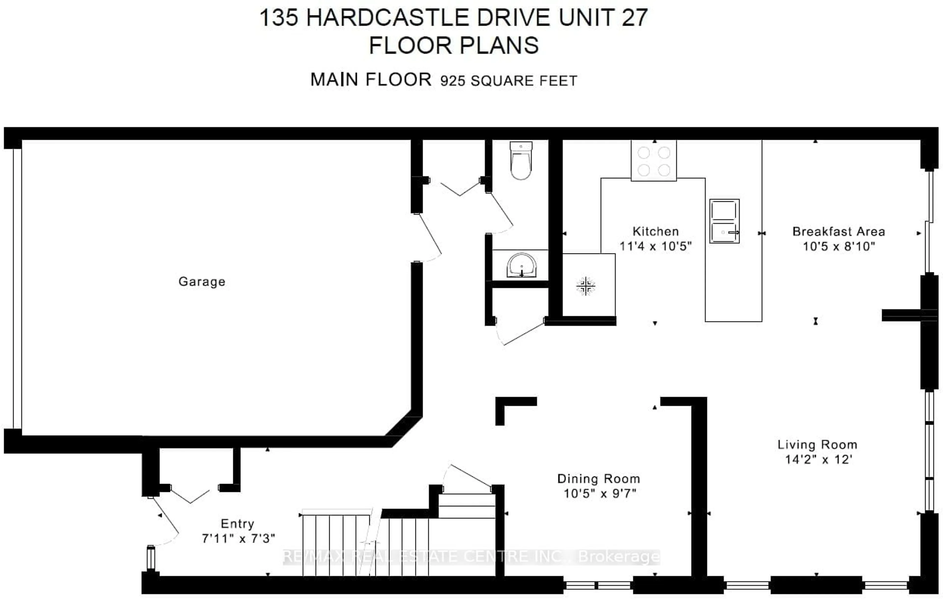 Floor plan for 135 Hardcastle Dr #27, Cambridge Ontario N1S 0B6